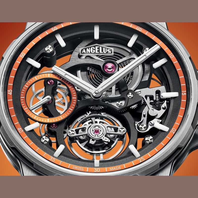 Angelus 0TSZF.B01A.M0249E Flying Tourbillon Titanium Orange