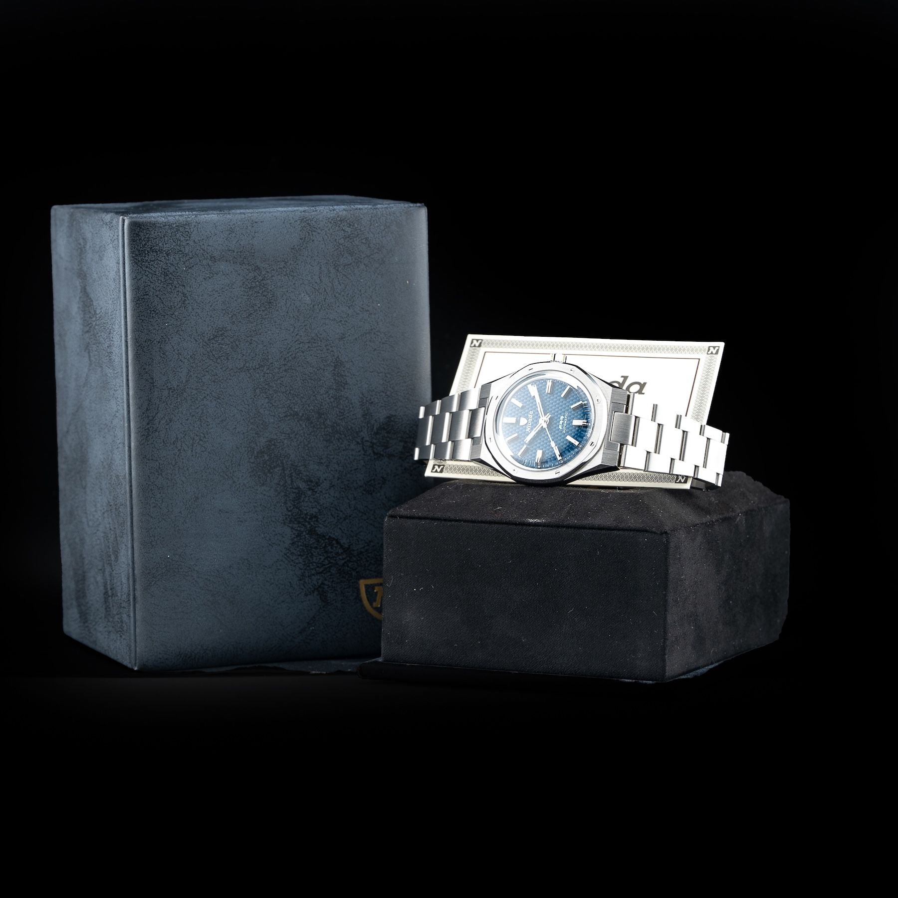 Nivada Grenchen 68001A77 F77 Blue Dial