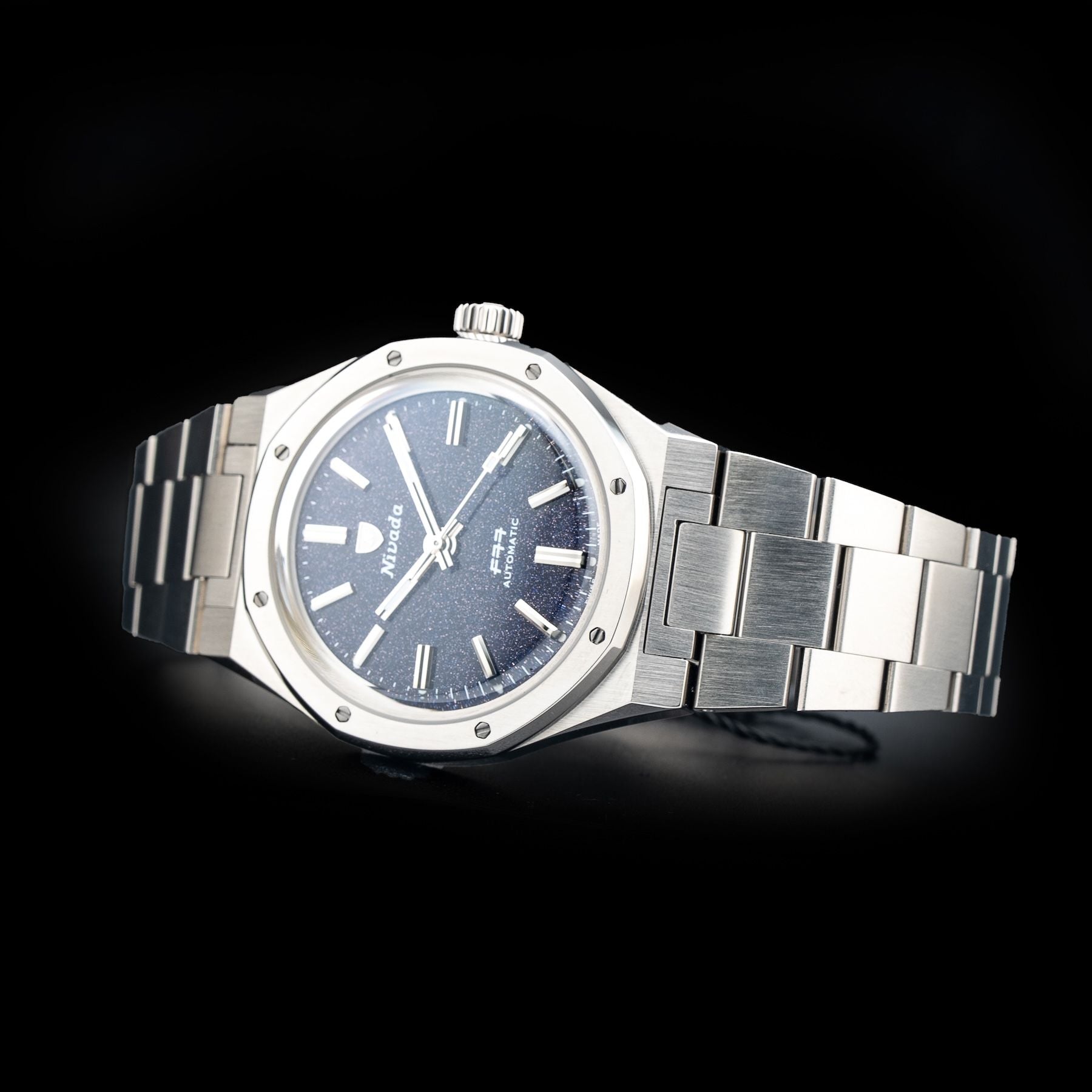 Nivada Grenchen 68018A77 F77 Titanium Dark Blue Aventurine