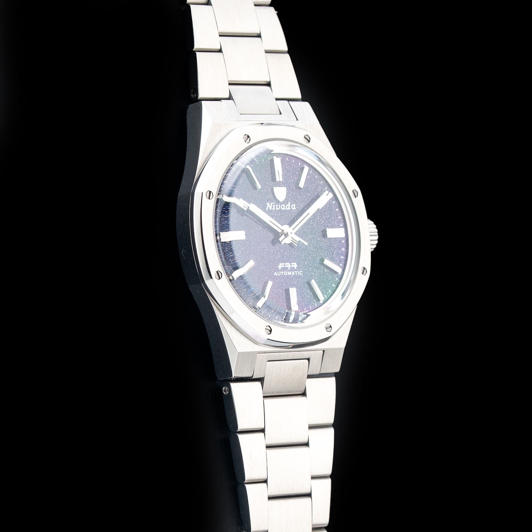 Nivada Grenchen 68018A77 F77 Titanium Dark Blue Aventurine