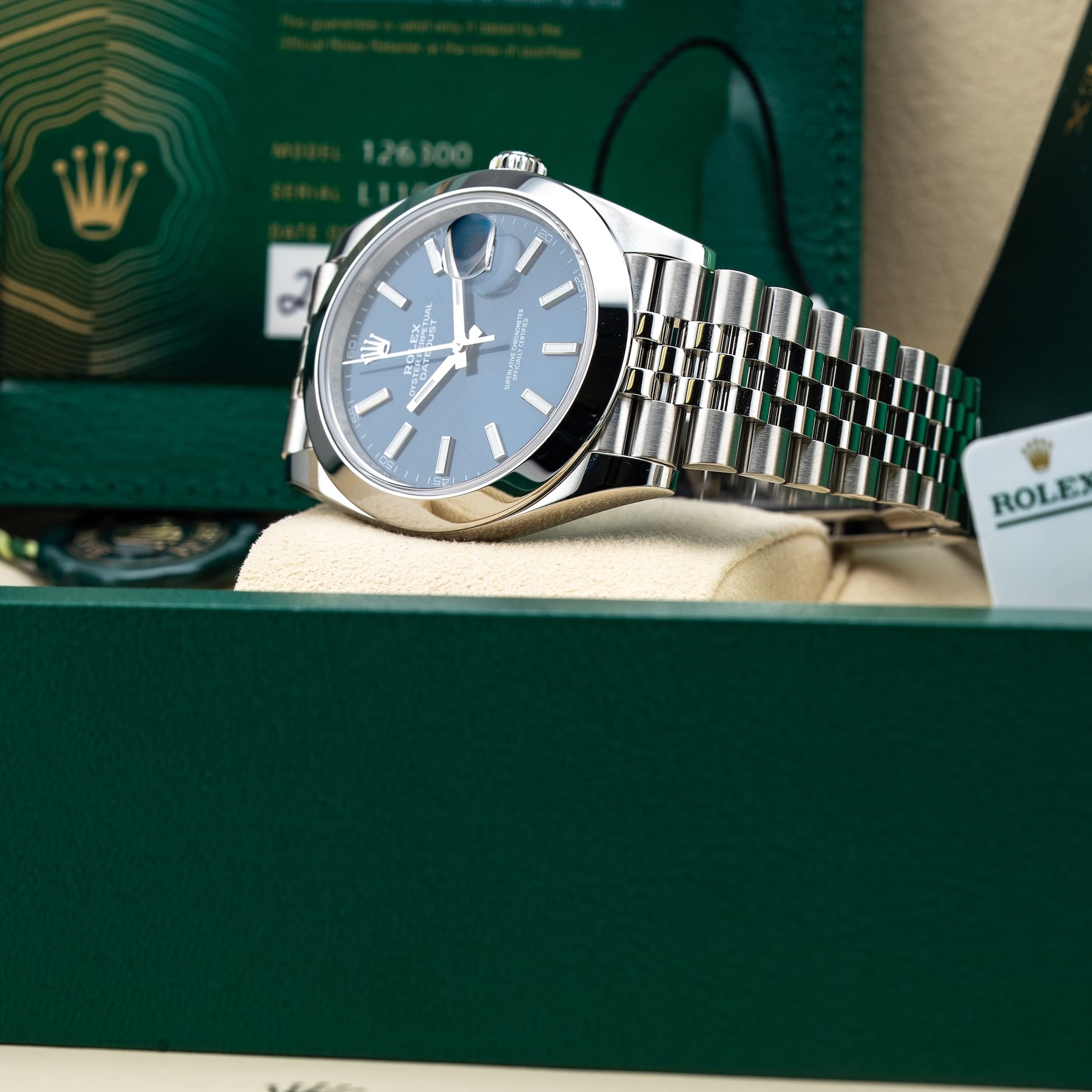 Rolex Datejust 41 126300-0002 Stainless Steel With Blue Dial Watch