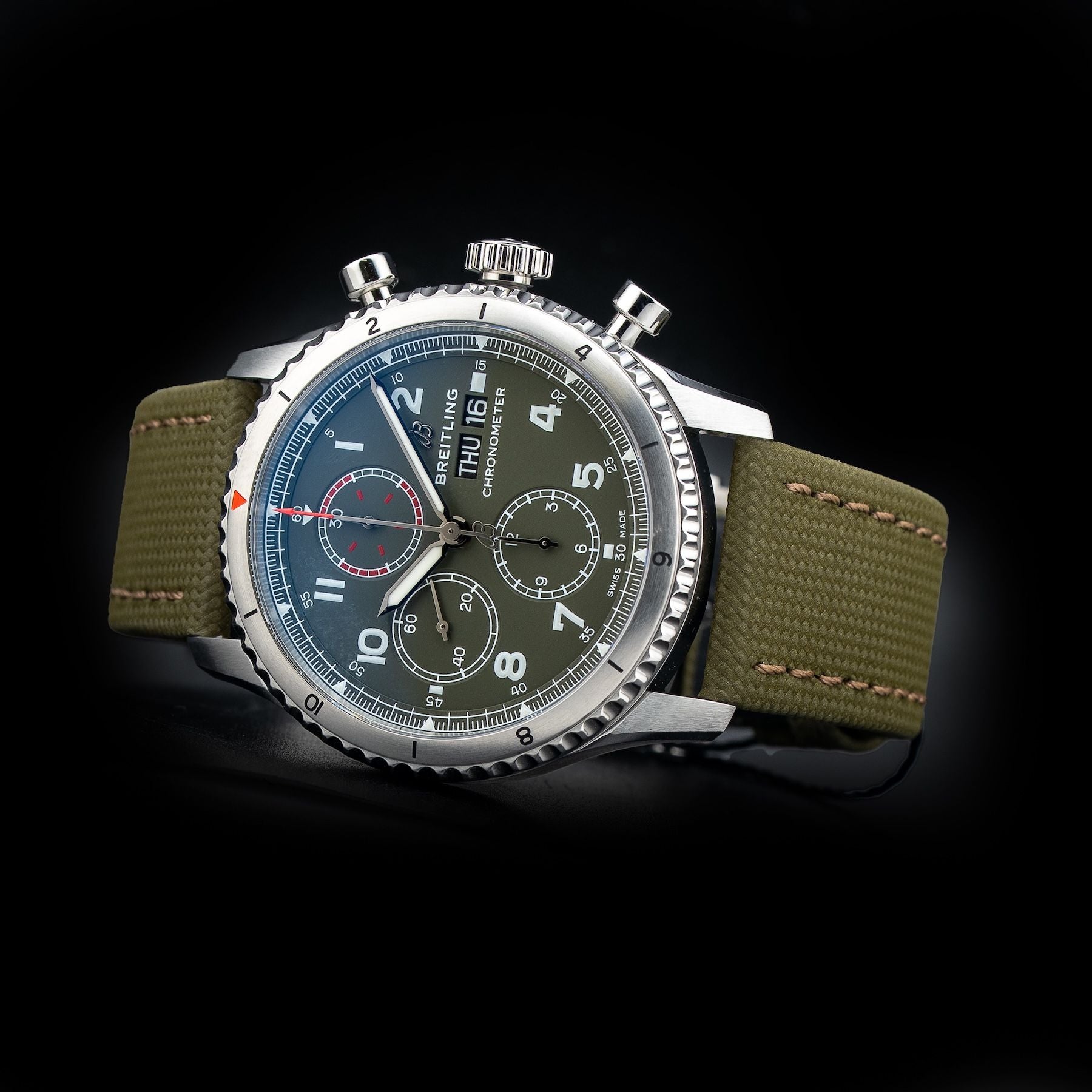 Breitling A133161A1L1X2 Aviator 8 Chronograph 43 Curtiss Warhawk