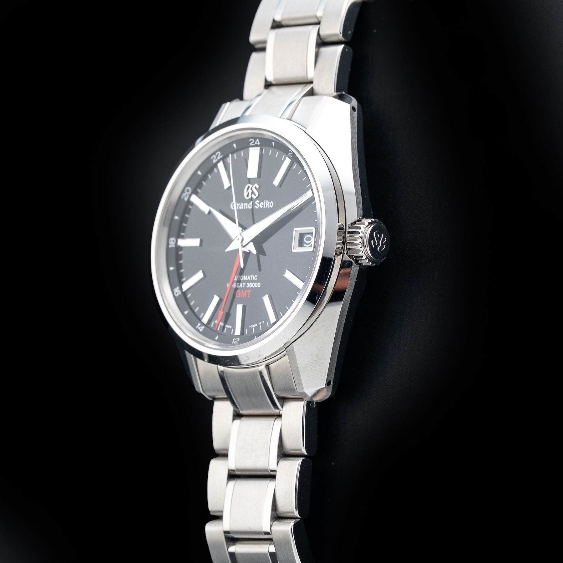 Grand Seiko SBGJ203 Hi-Beat GMT Black Dial