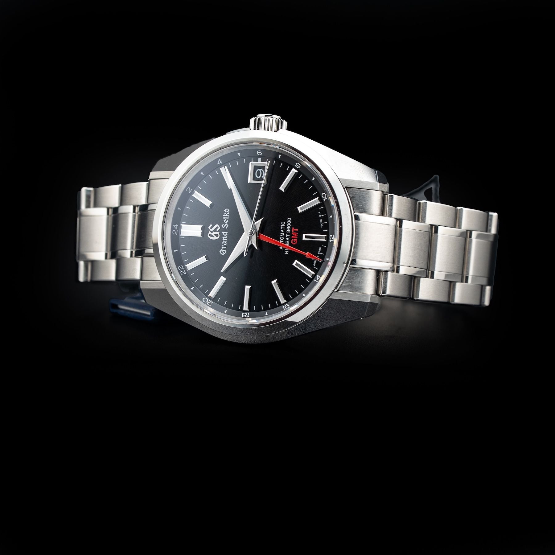 Grand Seiko SBGJ203 Hi-Beat GMT Black Dial