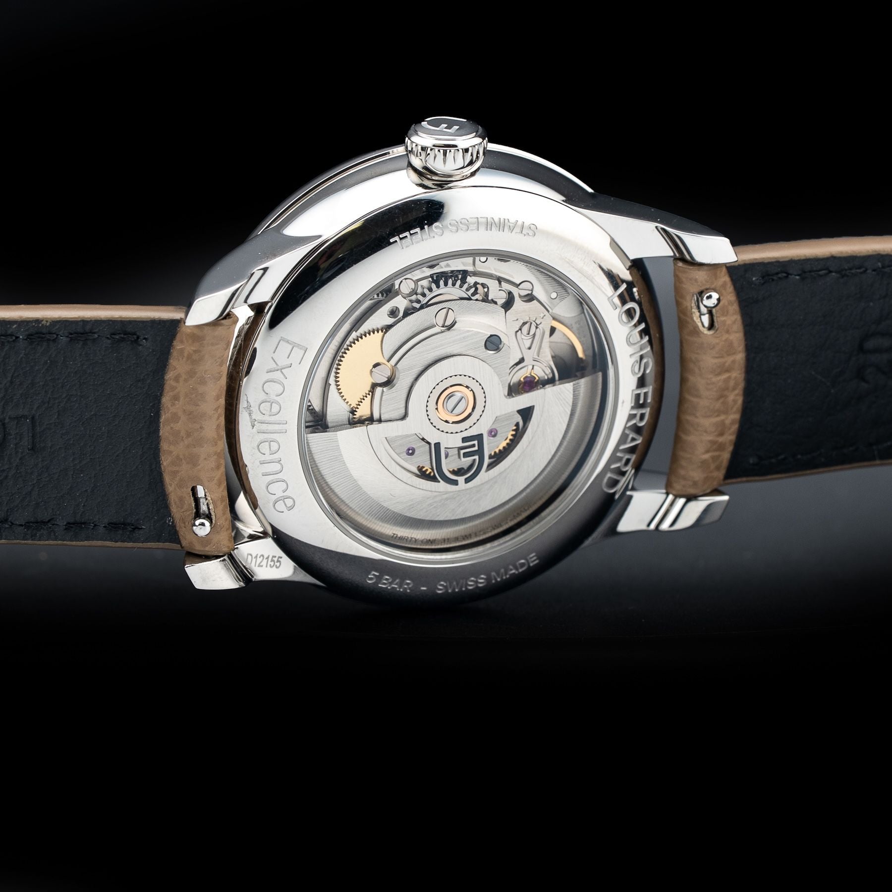 Louis Erard 85L.48AA.13 Le Régulateur Gravé Noir