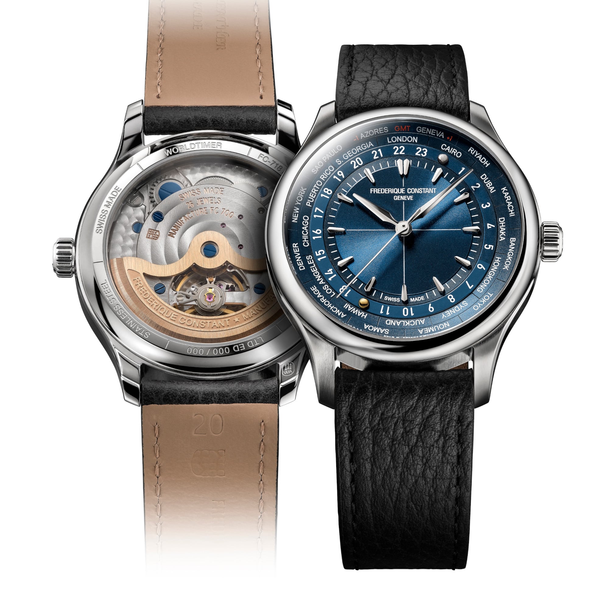 Frederique Constant FC-718N4H6 Worldtimer Manufacture Watch Angels Limited Edition