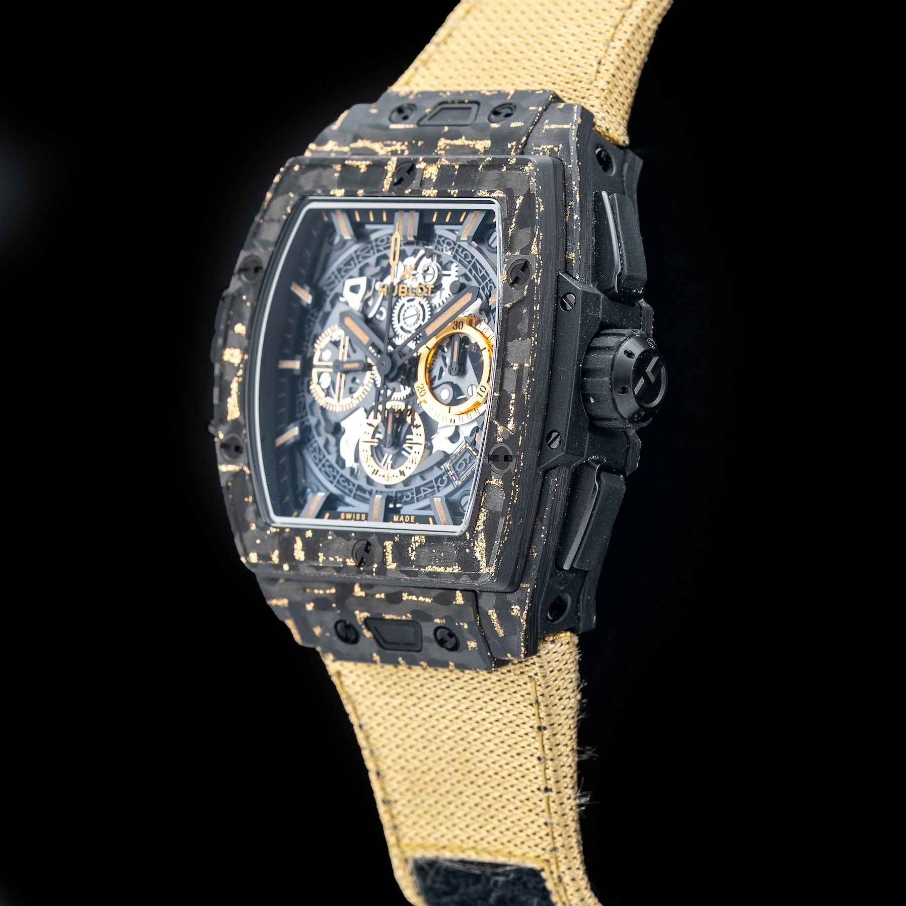 Hublot Spirit Of Big Bang Carbon Gold Tiger 42mm 642.QX.0113.RX.TIG22