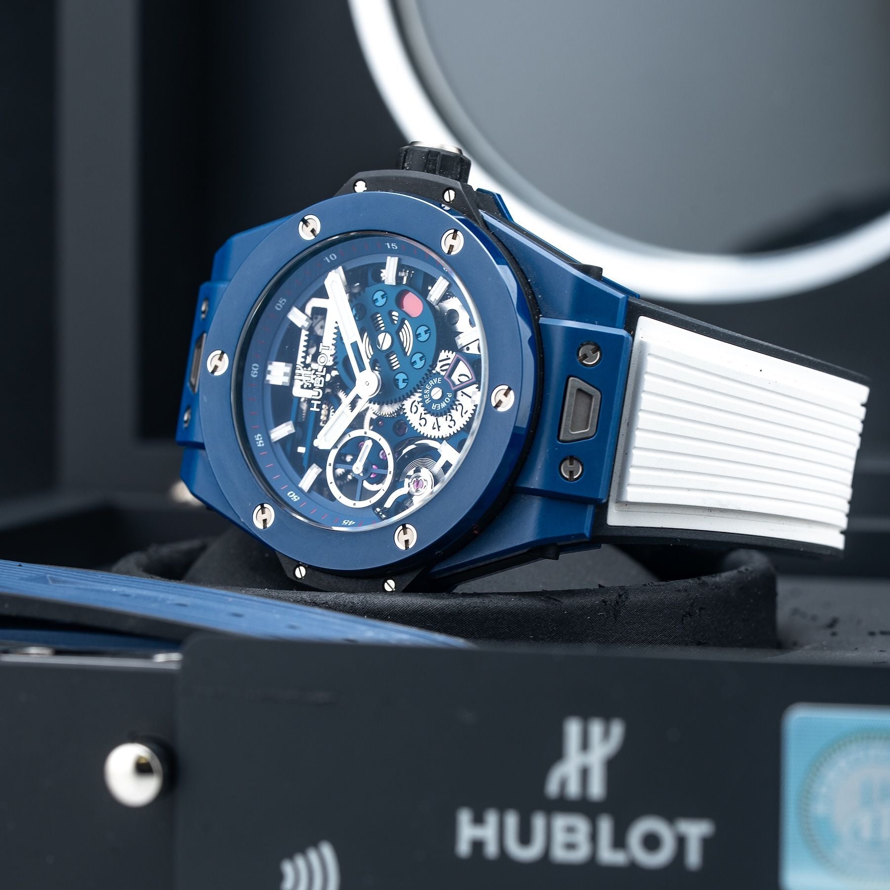 Hublot Big Bang Meca-10 Ceramic Blue 45mm 414.EX.5123.RX