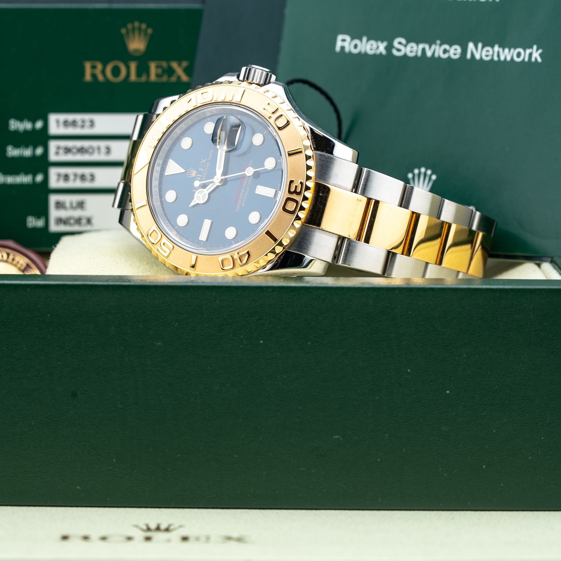 Rolex 16623 Yacht Master 40 Two Tone Blue Dial