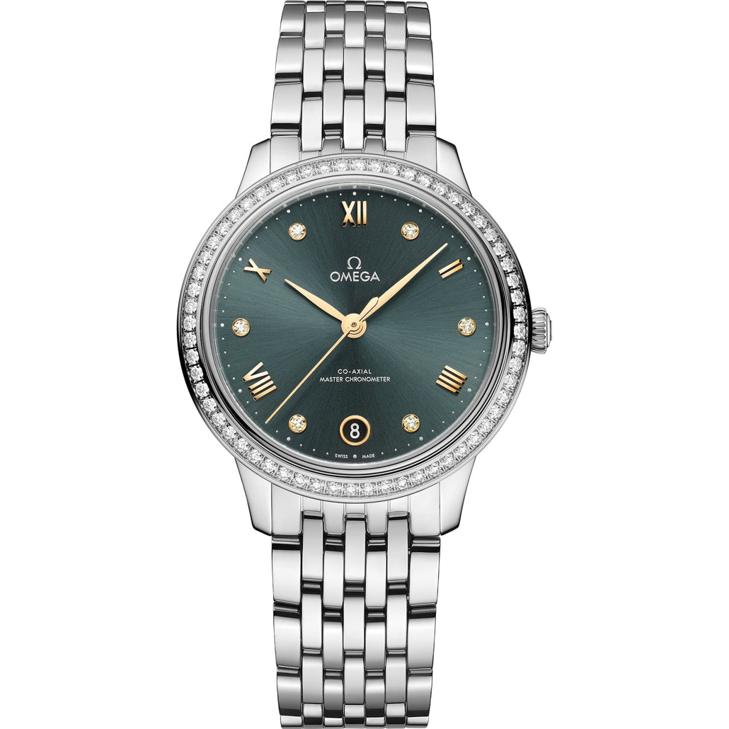 Omega 434.15.34.20.60.001 De Ville Prestige Green 34mm Steel on Steel