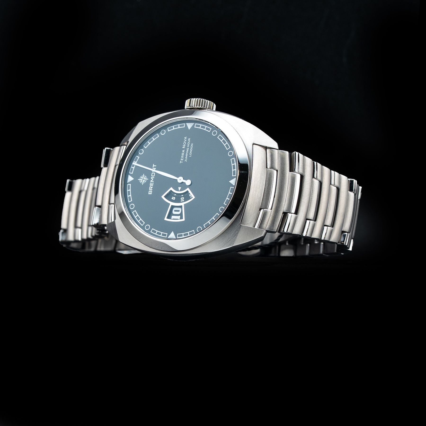 Bremont TN40-JH-SS-BK-B Terra Nova Jumping Hour On Bracelet
