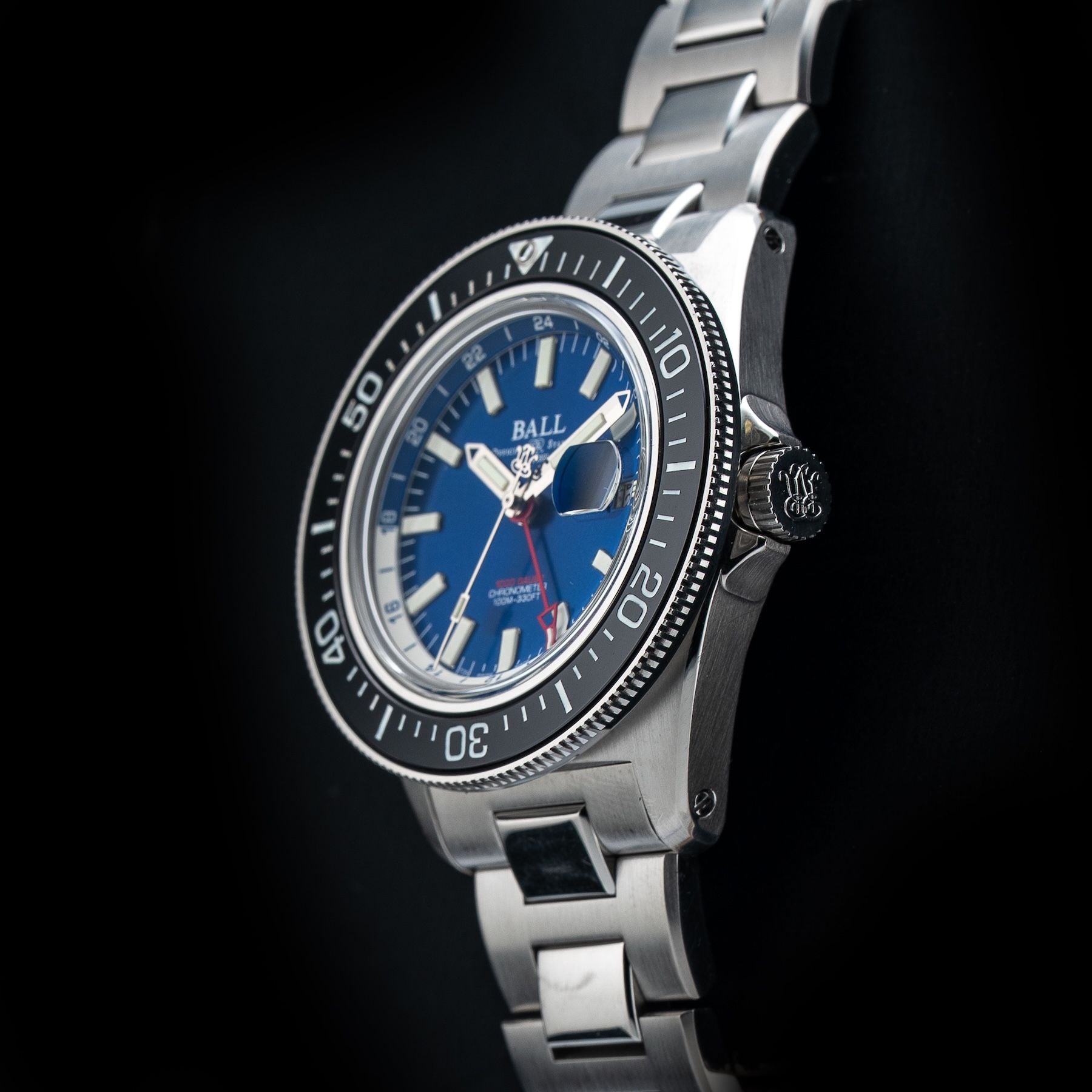 Ball Engineer III Hurricane Hunters 40mm Ceramic Elapsed Time Bezel Blue