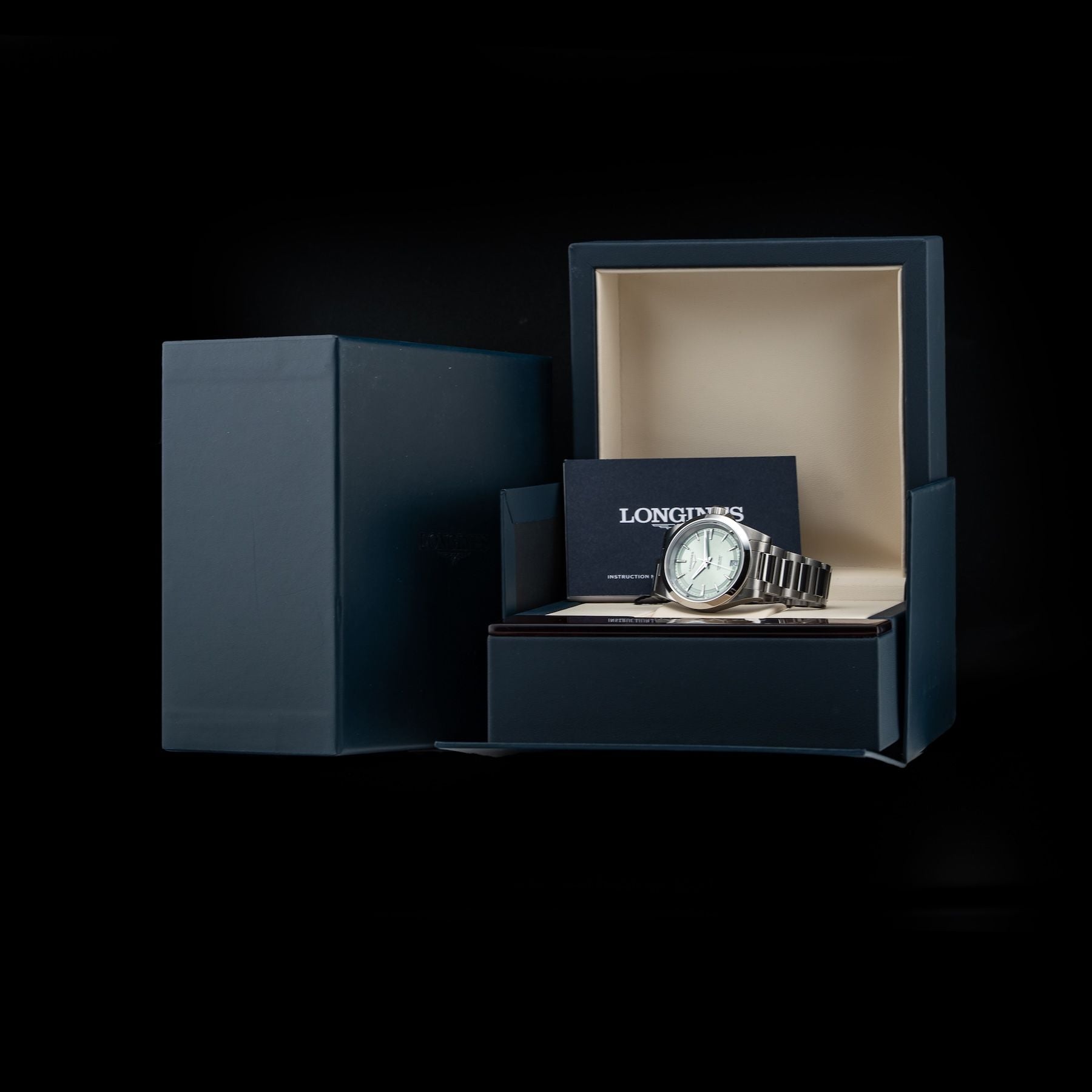 Longines L3.430.4.02.6 Conquest Sunray Green On Bracelet