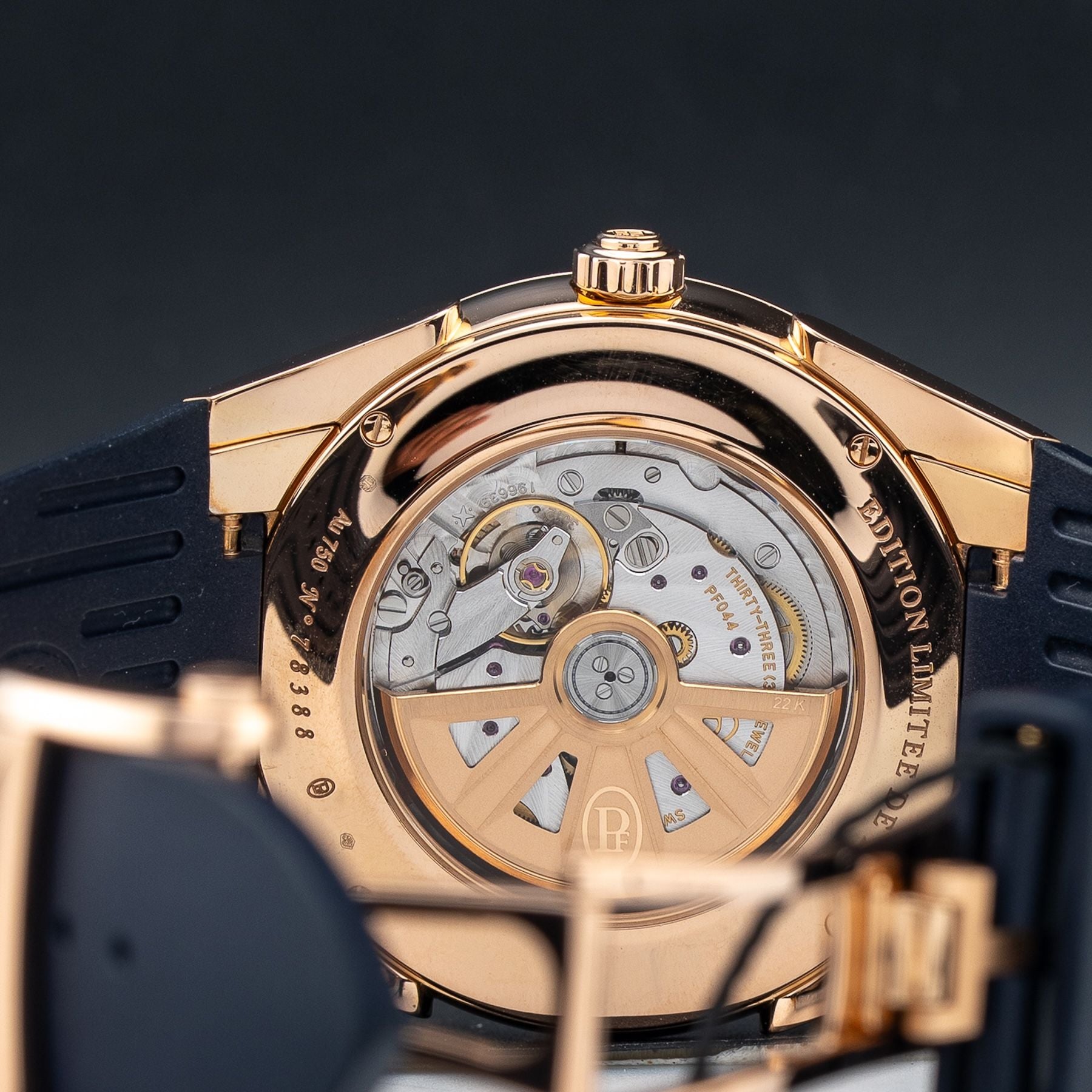 Parmigiani Fleurier PFC910-1500340-X03182 Tonda GT Small Seconds Blue Guilloche Dial 18k Rose Gold