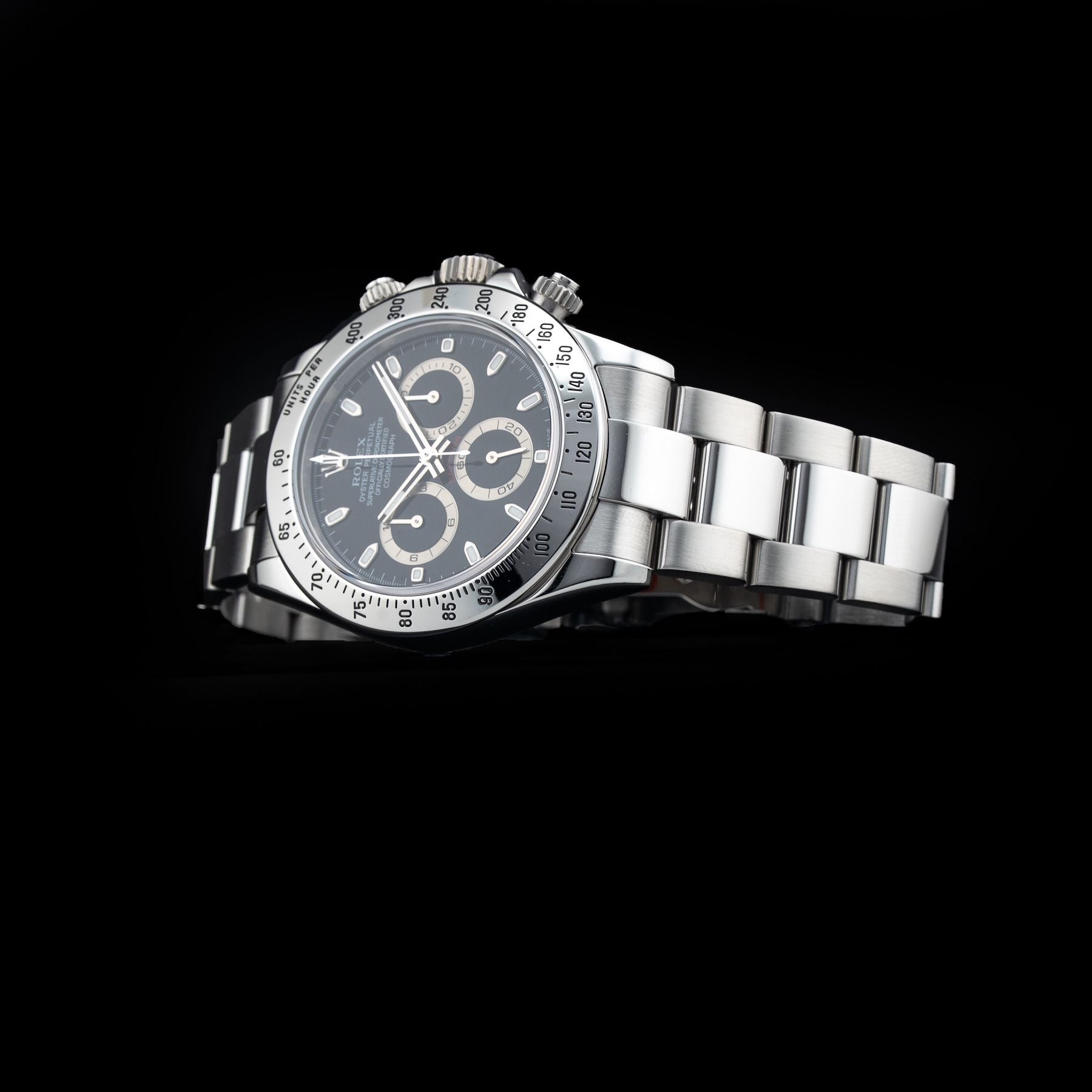 Rolex 116520A30B7849 Cosmograph Daytona Black Dial