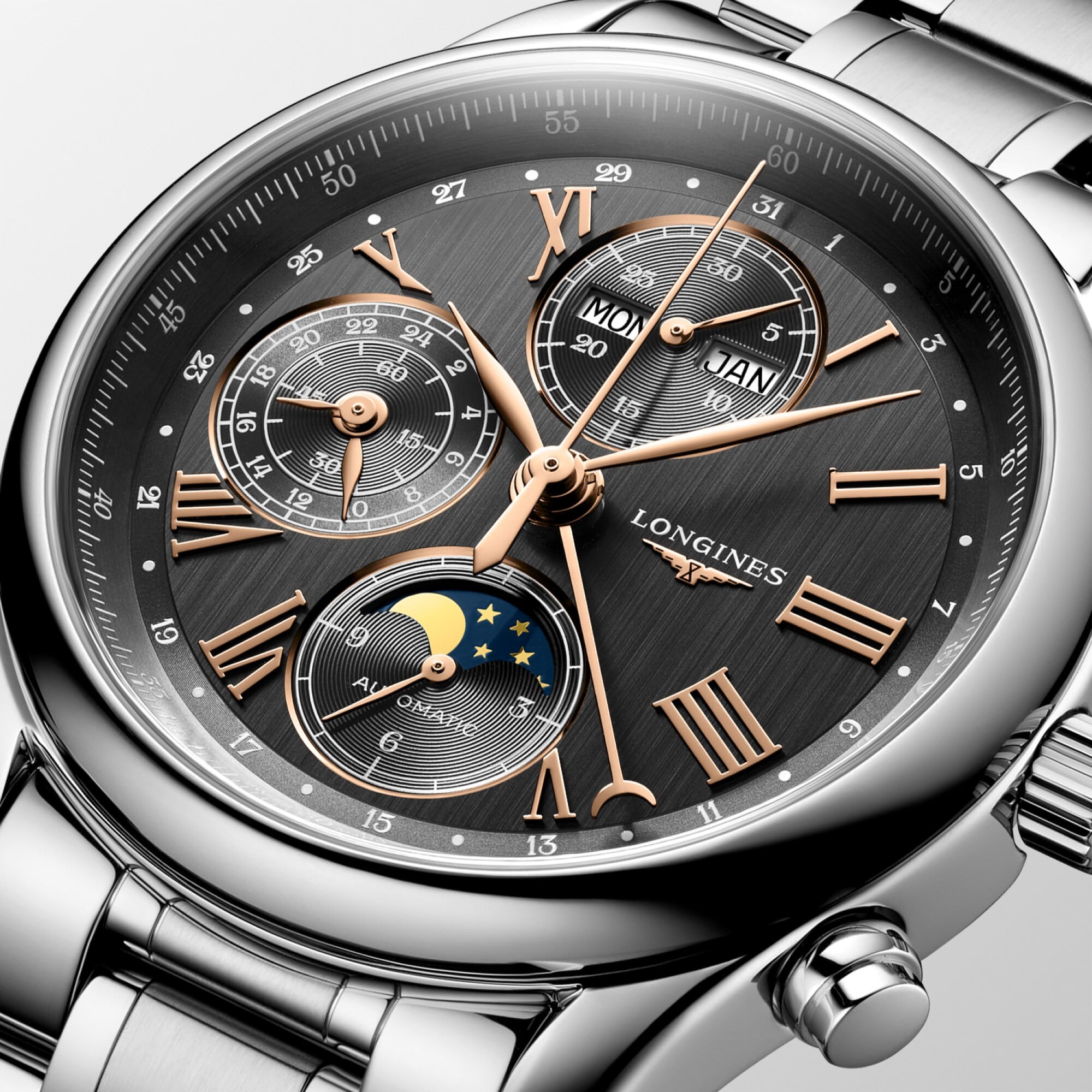 Longines L2.673.4.61.6 Master Collection Chrono Moonphase
