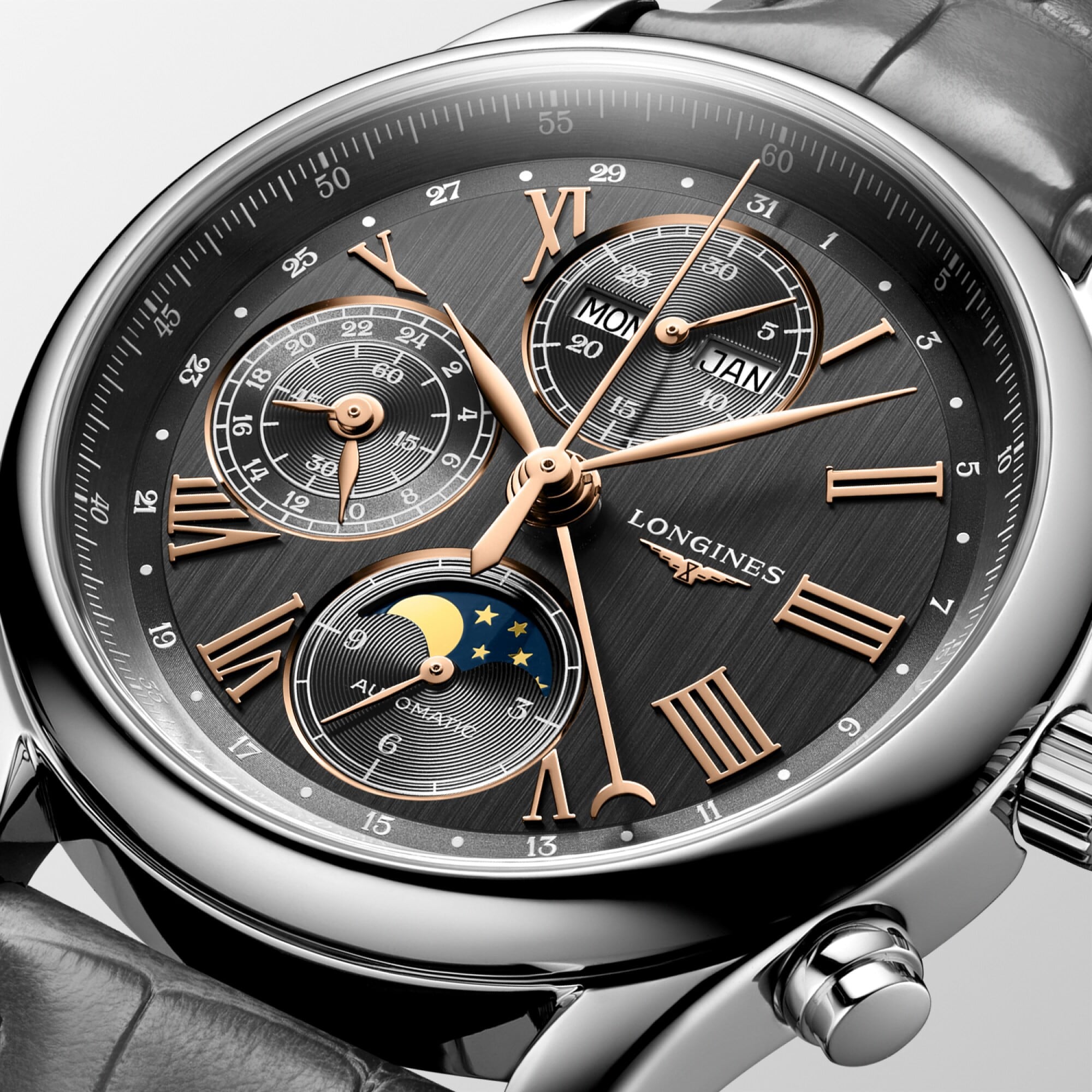 Longines L2.673.4.61.2 Master Collection Chrono Moonphase