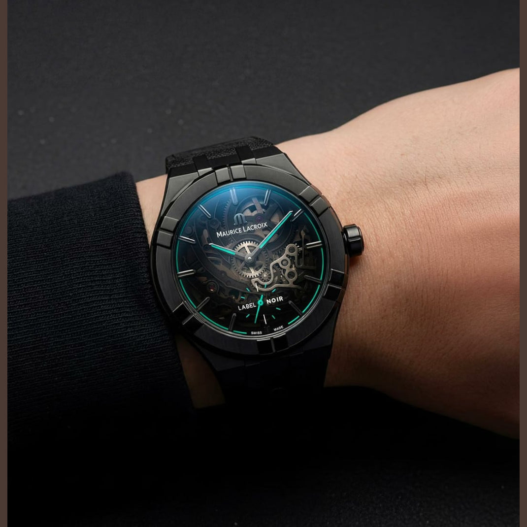 Maurice Lacroix AI6028-DLB0B-030-H Aikon Automatic Skeleton 45mm Label Noir