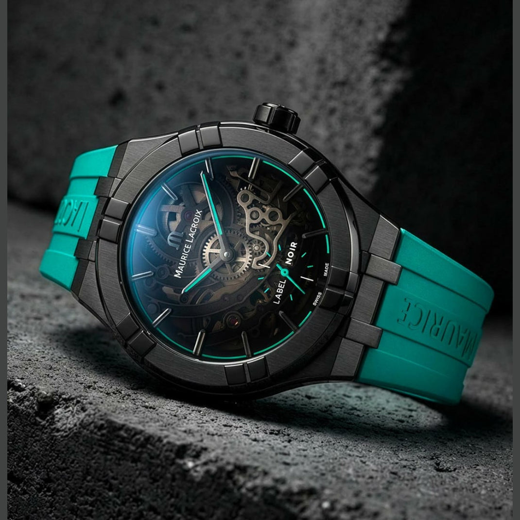 Maurice Lacroix AI6028-DLB0B-030-H Aikon Automatic Skeleton 45mm Label Noir