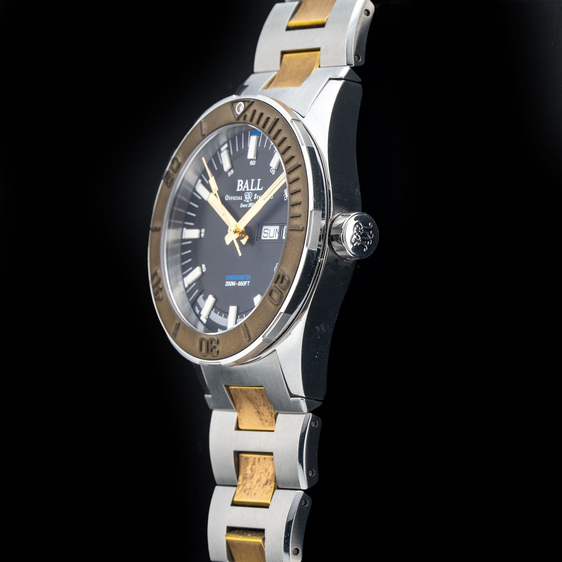 Ball DM3030B-S8CJ-BK Roadmaster Archangel 40mm Blue Dial on Bracelet