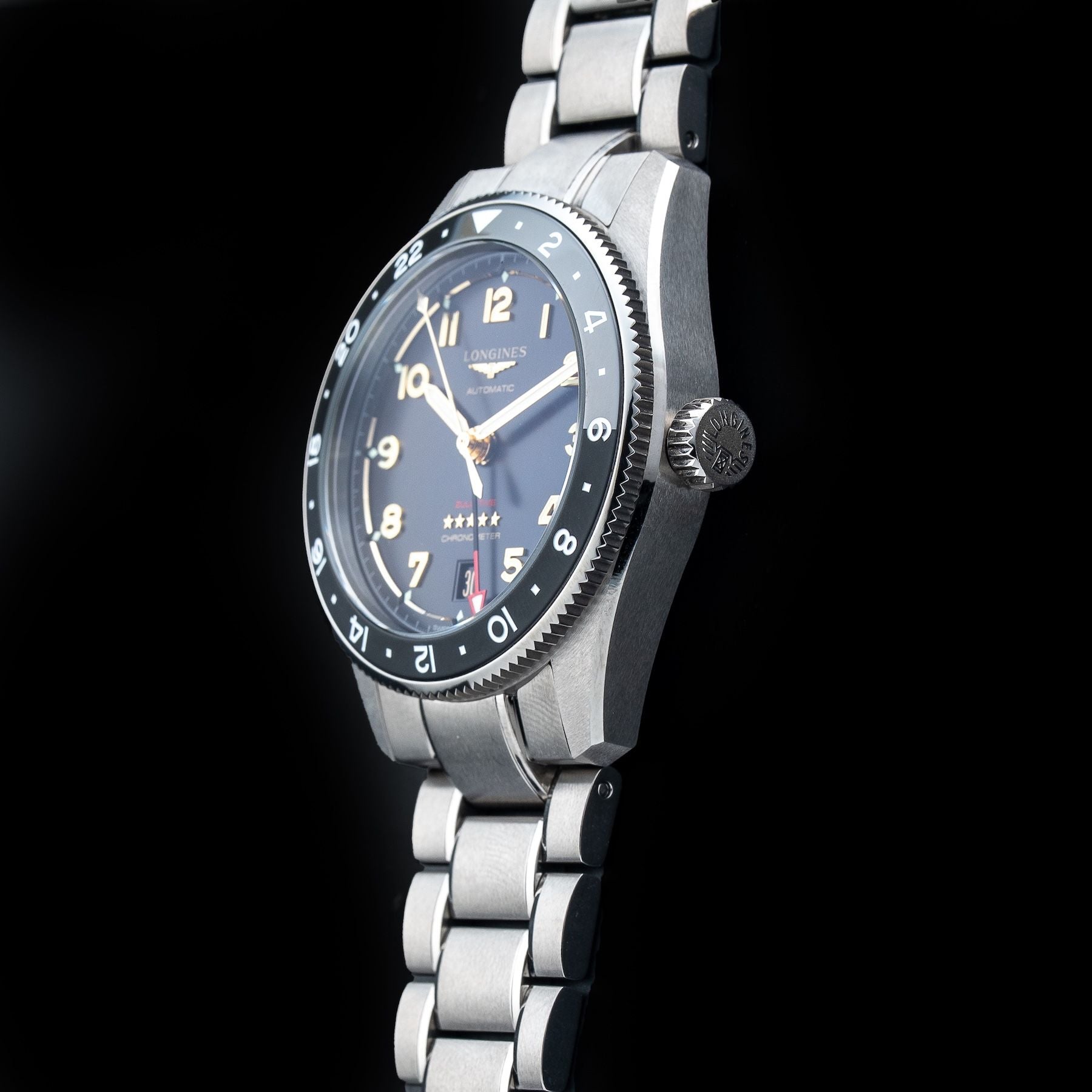 Longines L3.802.1.53.6 Spirit Anthracite Dial On Bracelet