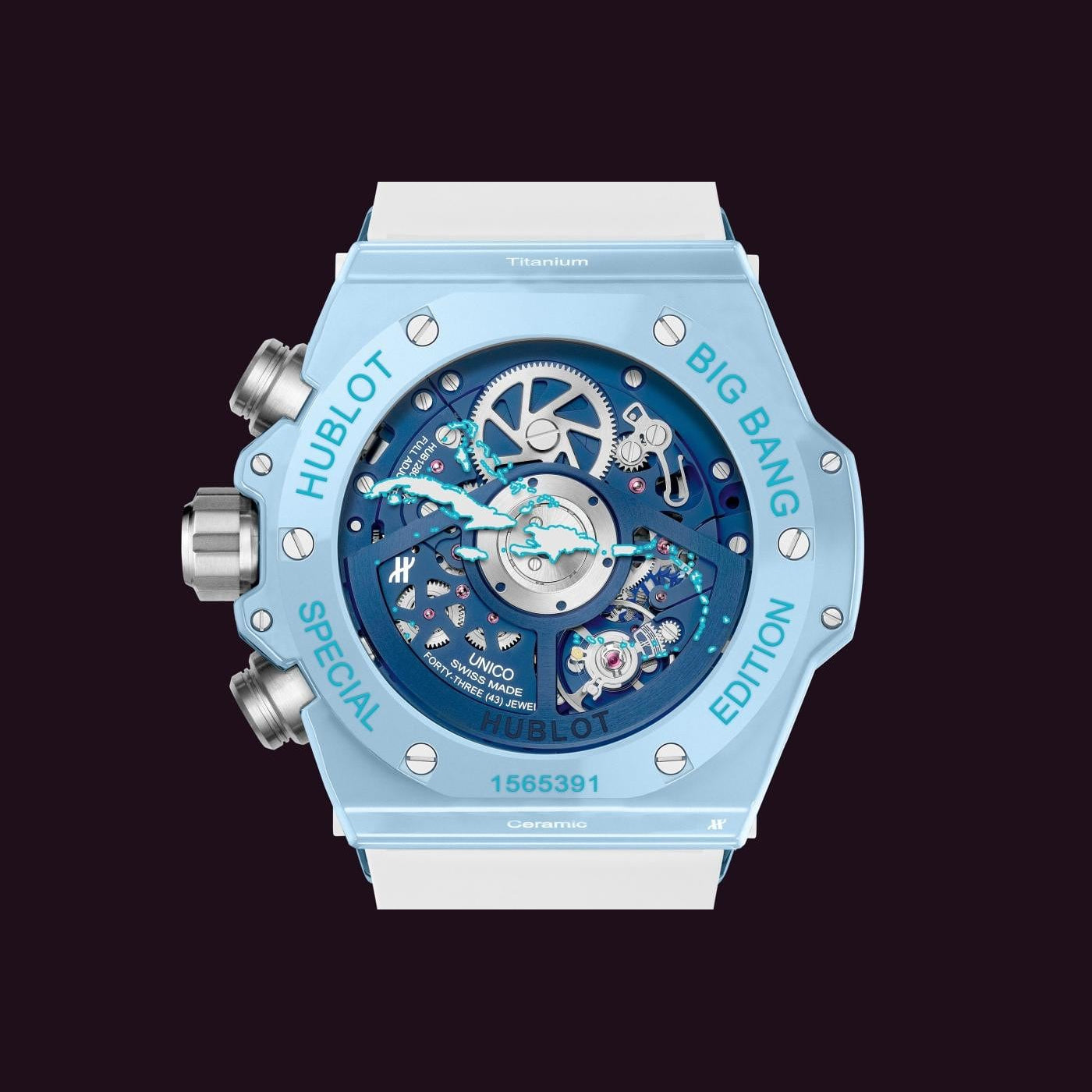 Hublot 421.EX.5129.RX.HBC25 Big Bang Unico Blue Ceramic Caribbean