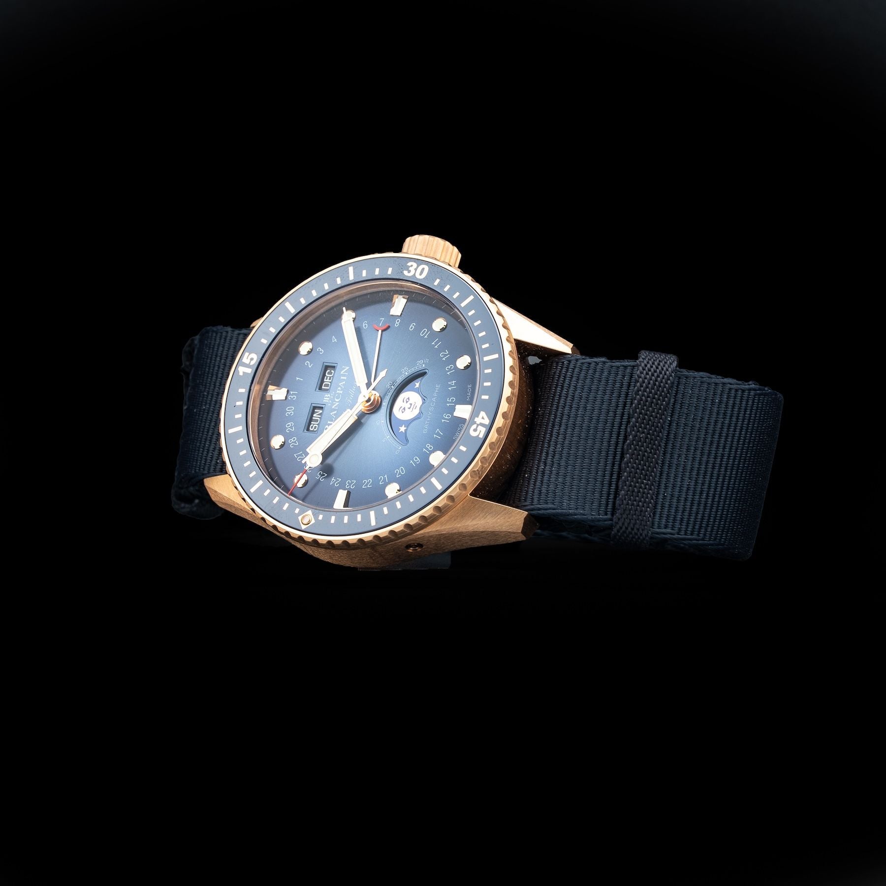 Blancpain Fifty Fathoms Bathyscaphe Complete Calendar Gold 5054 3640 NAOA