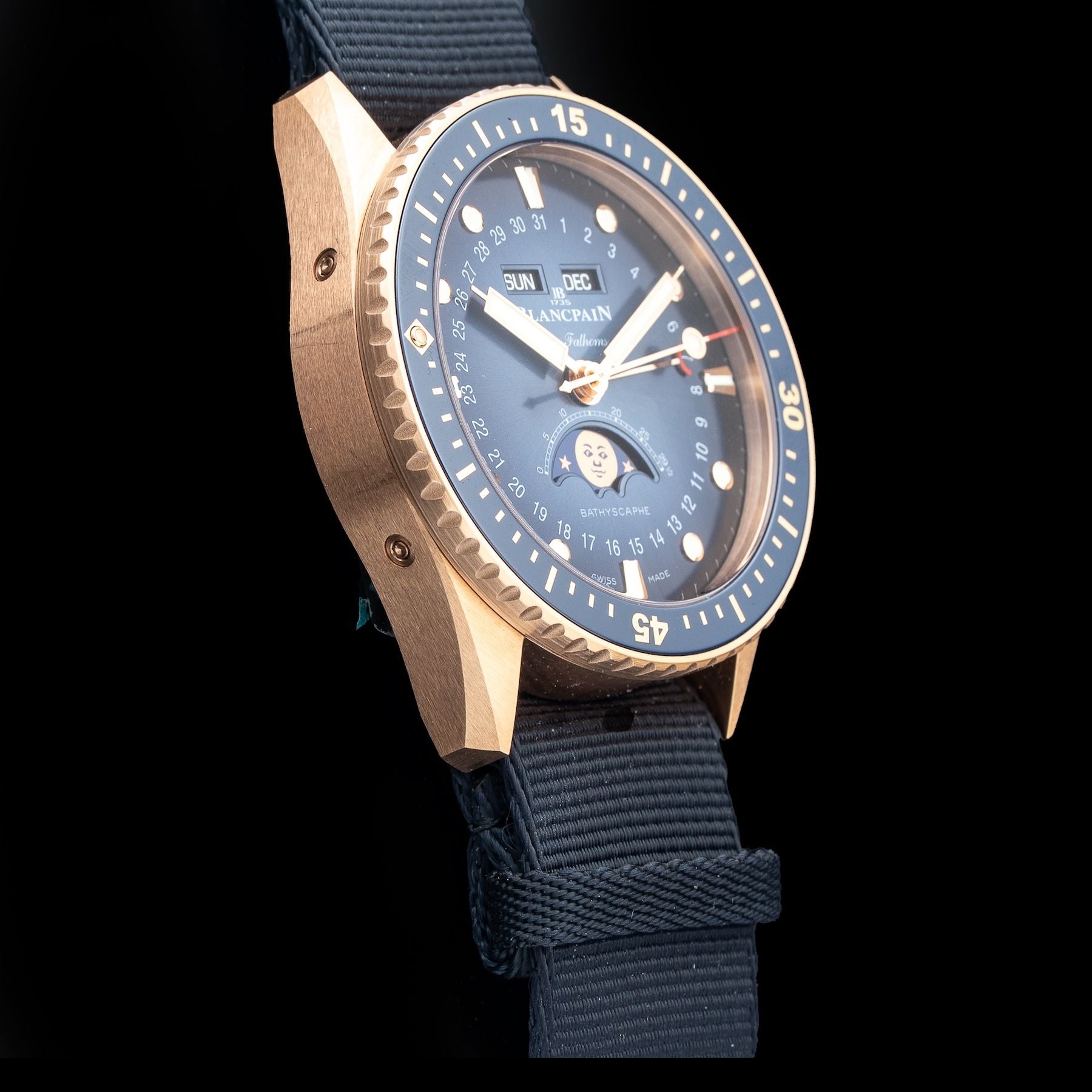 Blancpain Fifty Fathoms Bathyscaphe Complete Calendar Gold 5054 3640 NAOA