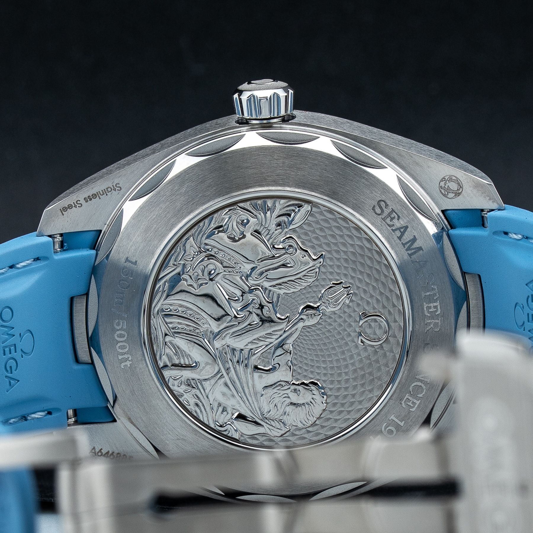 Omega 220.12.41.21.03.008 Seamaster Aqua Terra 150M Co-Axial Master Chronometer Summer Blue On Strap