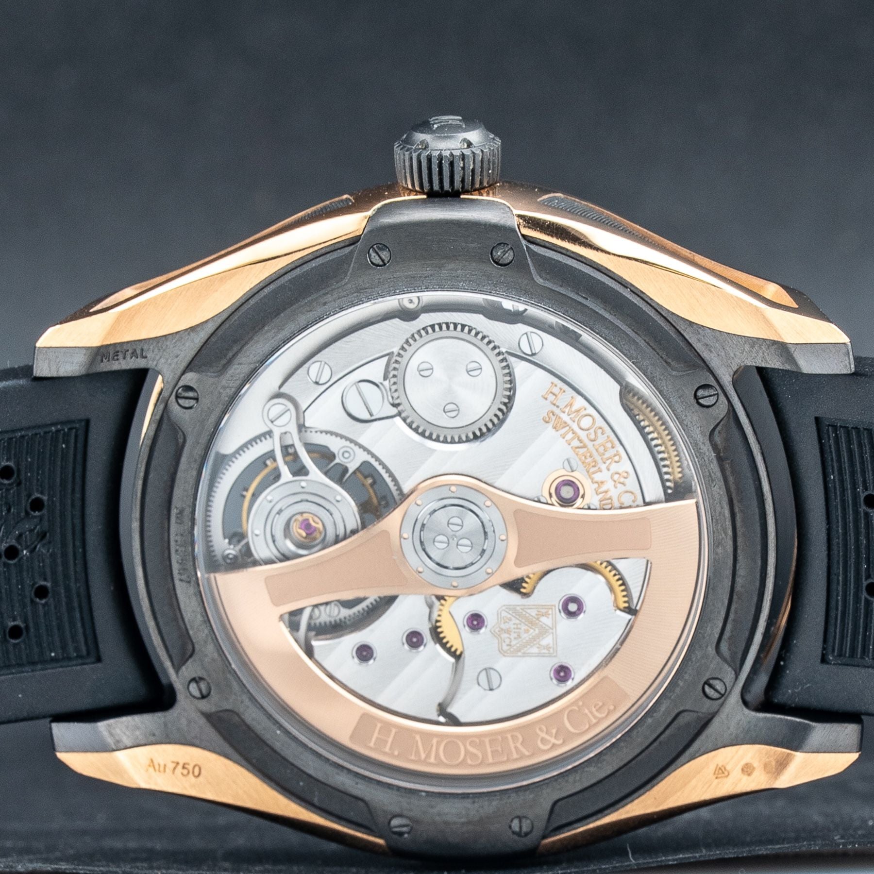 H. Moser & Cie. 3804-0901 Tourbillon Red Gold Titanium Dlc Turquoise Fumé Dial
