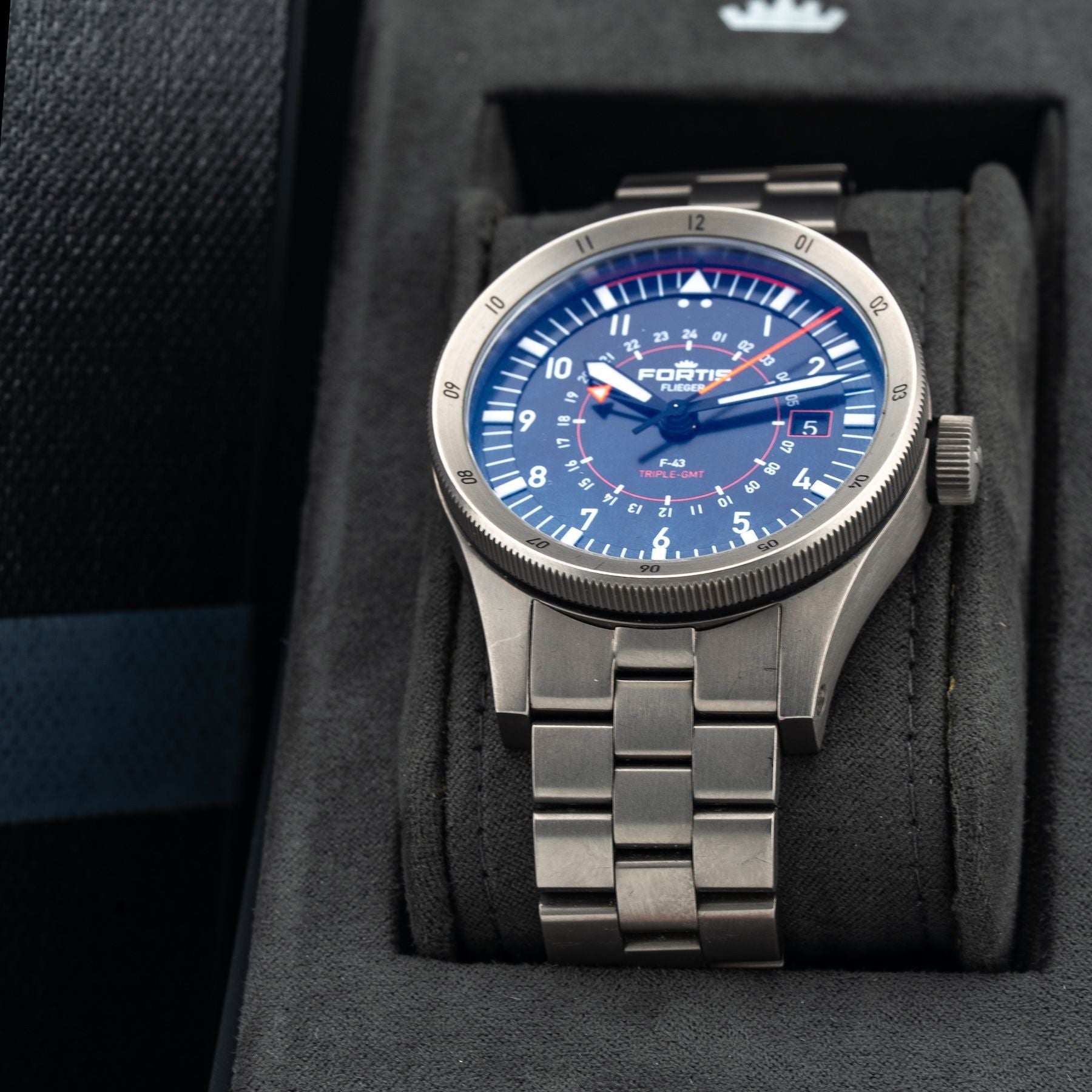 Fortis F4260000 Flieger F-43 Triple GMT Neu