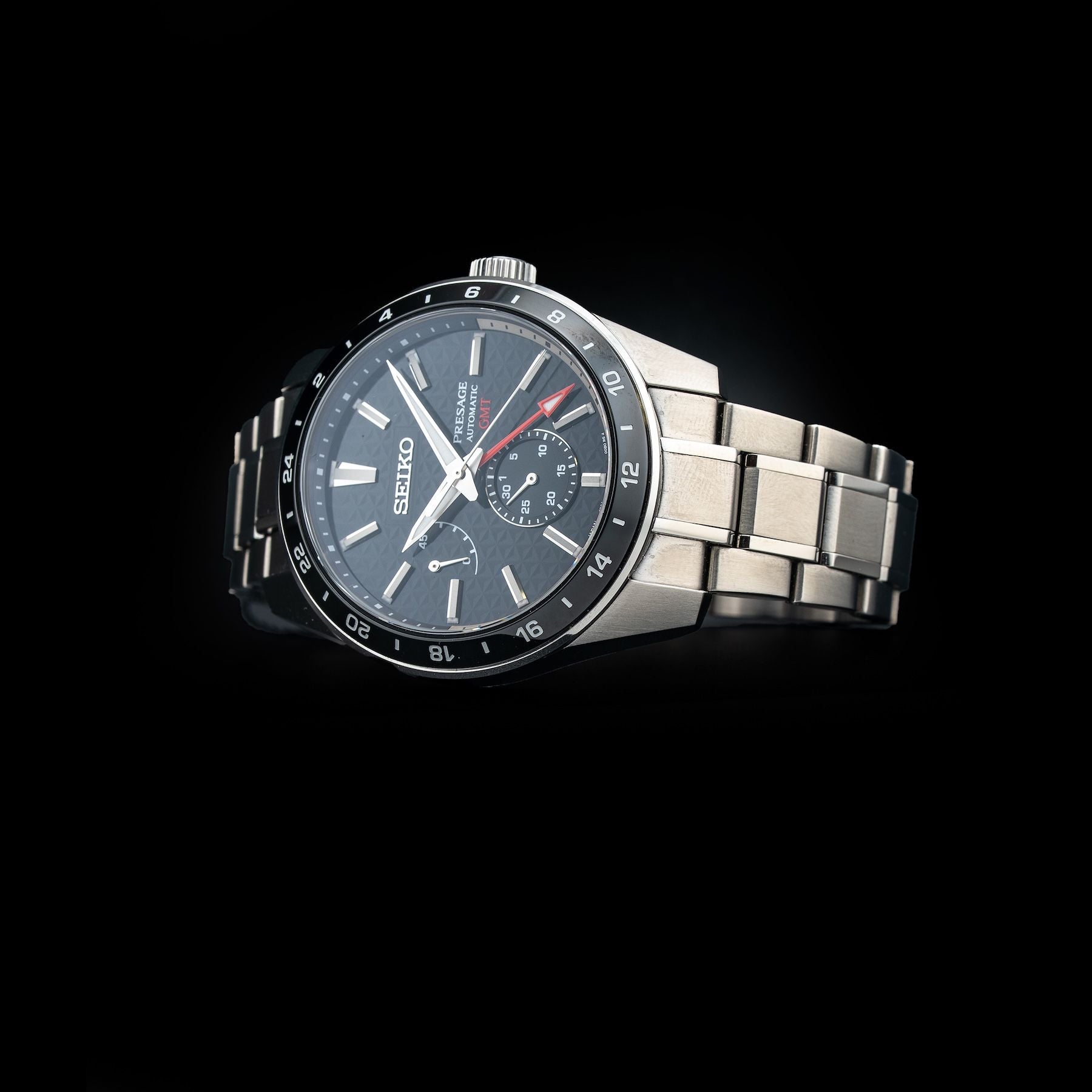 Seiko Presage SPB221 GMT Black Dial