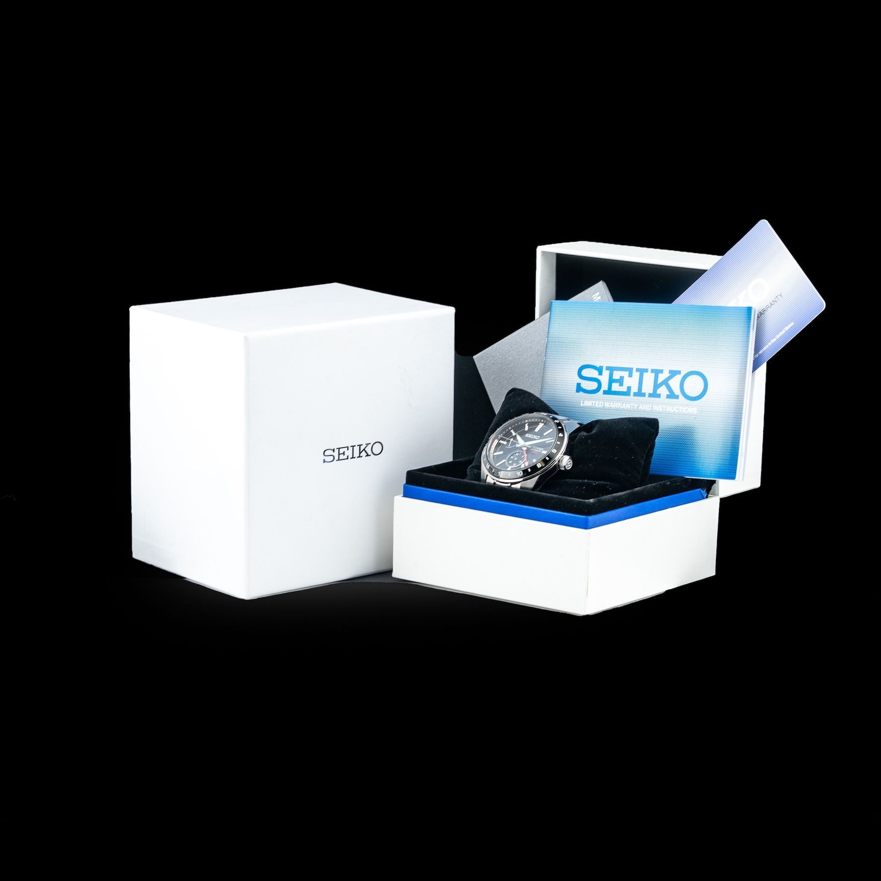 Seiko Presage SPB221 GMT Black Dial