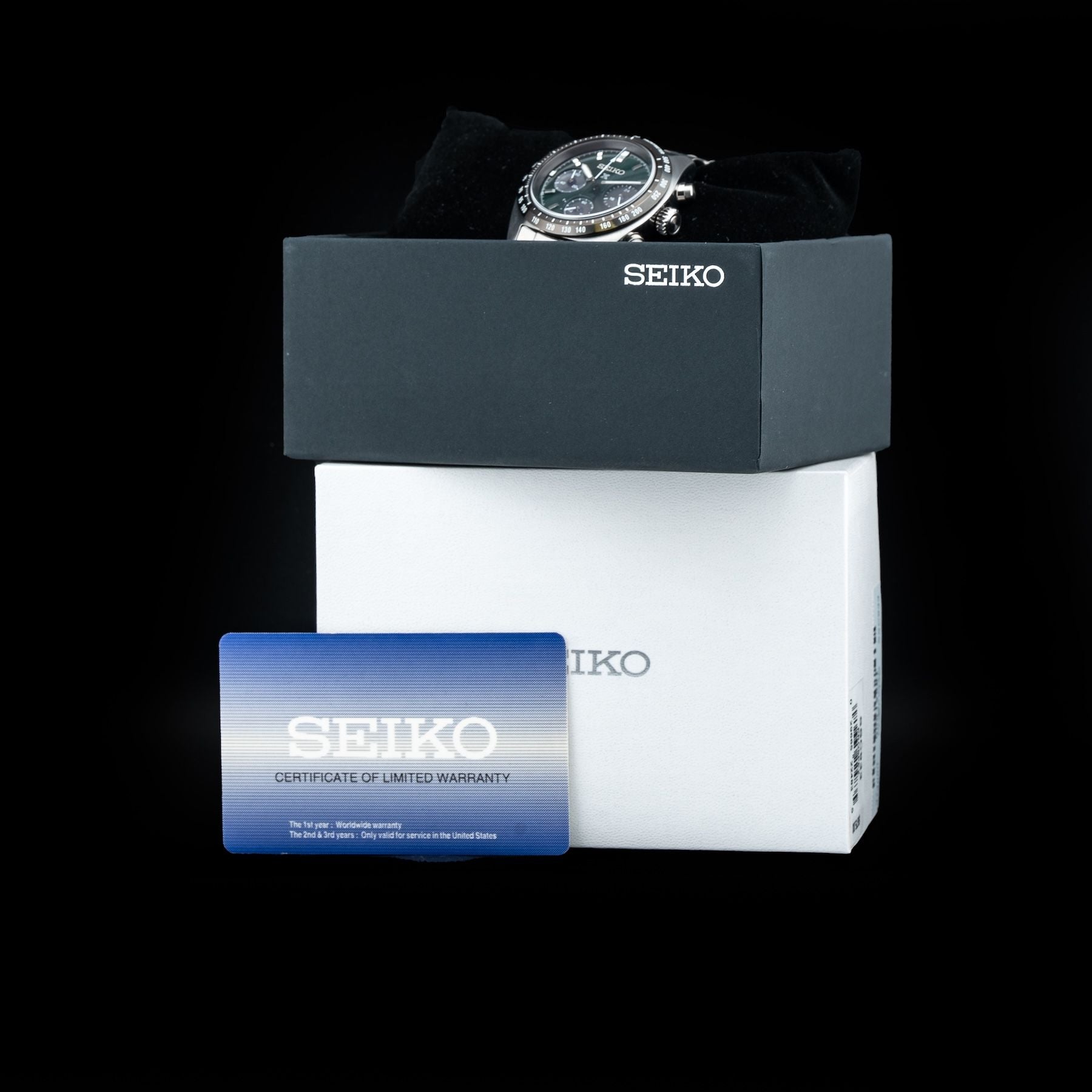 Seiko Prospex SSC933 Speedtimer Solar Chronograph Green Dial