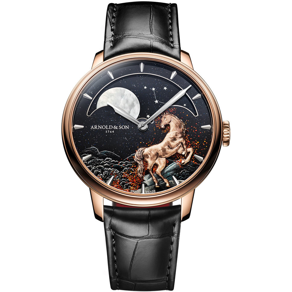 Arnold & Son 1GLBR.Z11A.C1293A Perpetual Moon 41.5 Red Gold Year Of The Horse