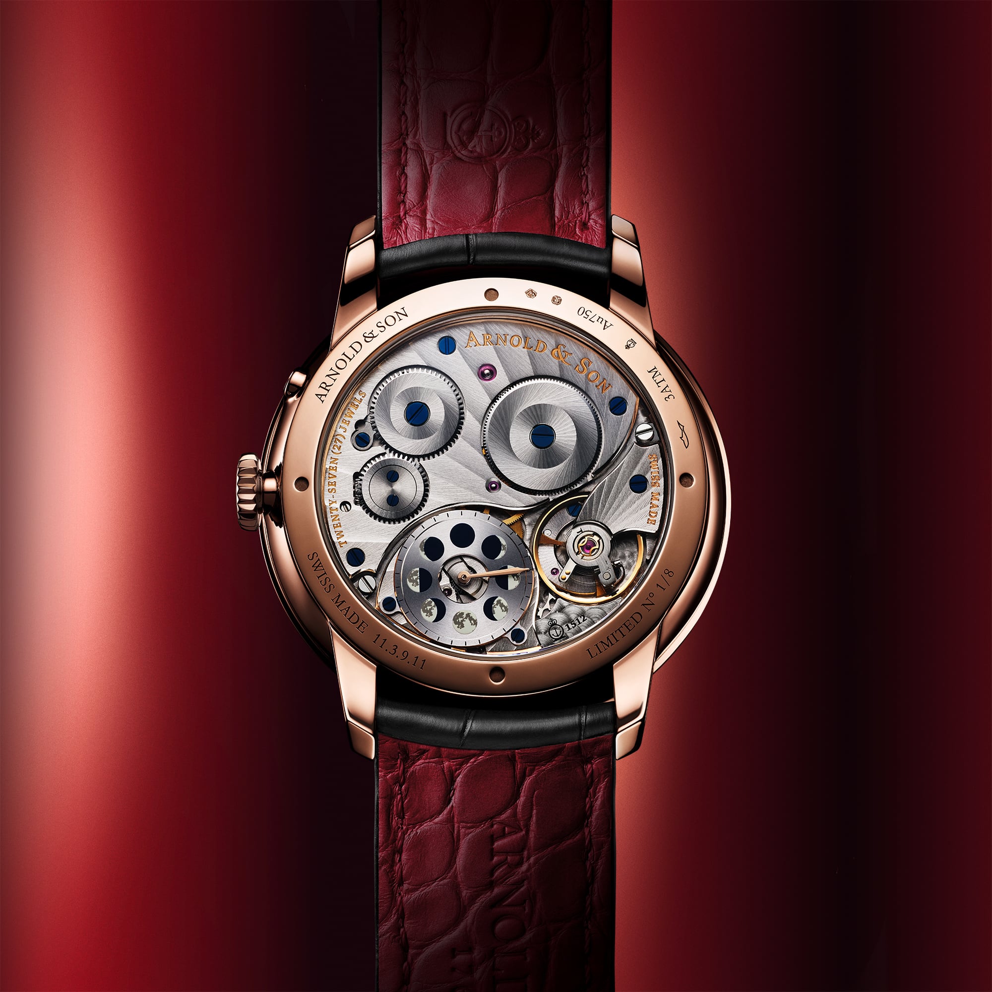 Arnold & Son 1GLBR.Z11A.C1293A Perpetual Moon 41.5 Red Gold Year Of The Horse