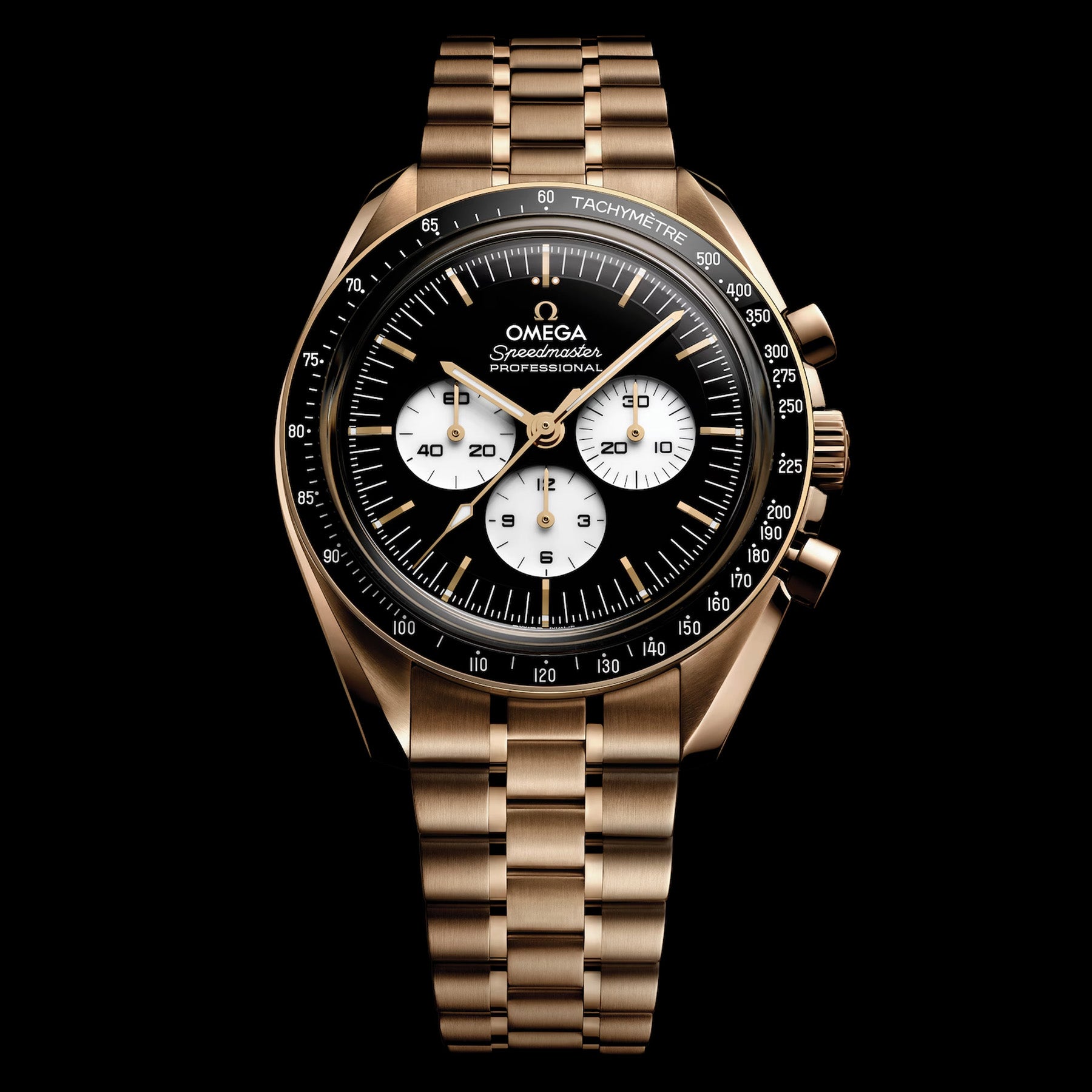Omega Speedmaster Moonwatch Professional "Reverse Panda" Dial Moonshine Gold 310.60.42.50.01.002