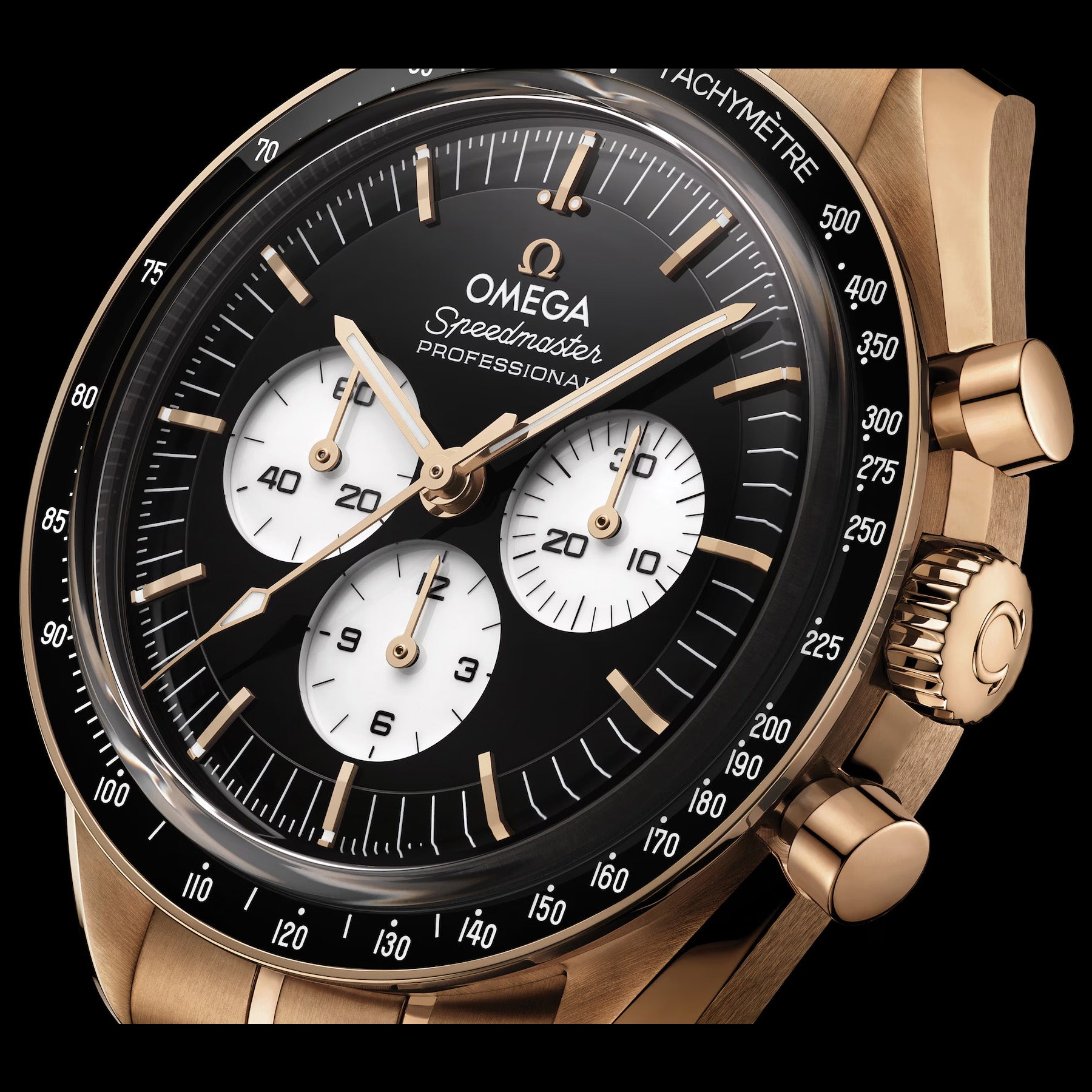 Omega Speedmaster Moonwatch Professional "Reverse Panda" Dial Moonshine Gold 310.60.42.50.01.002