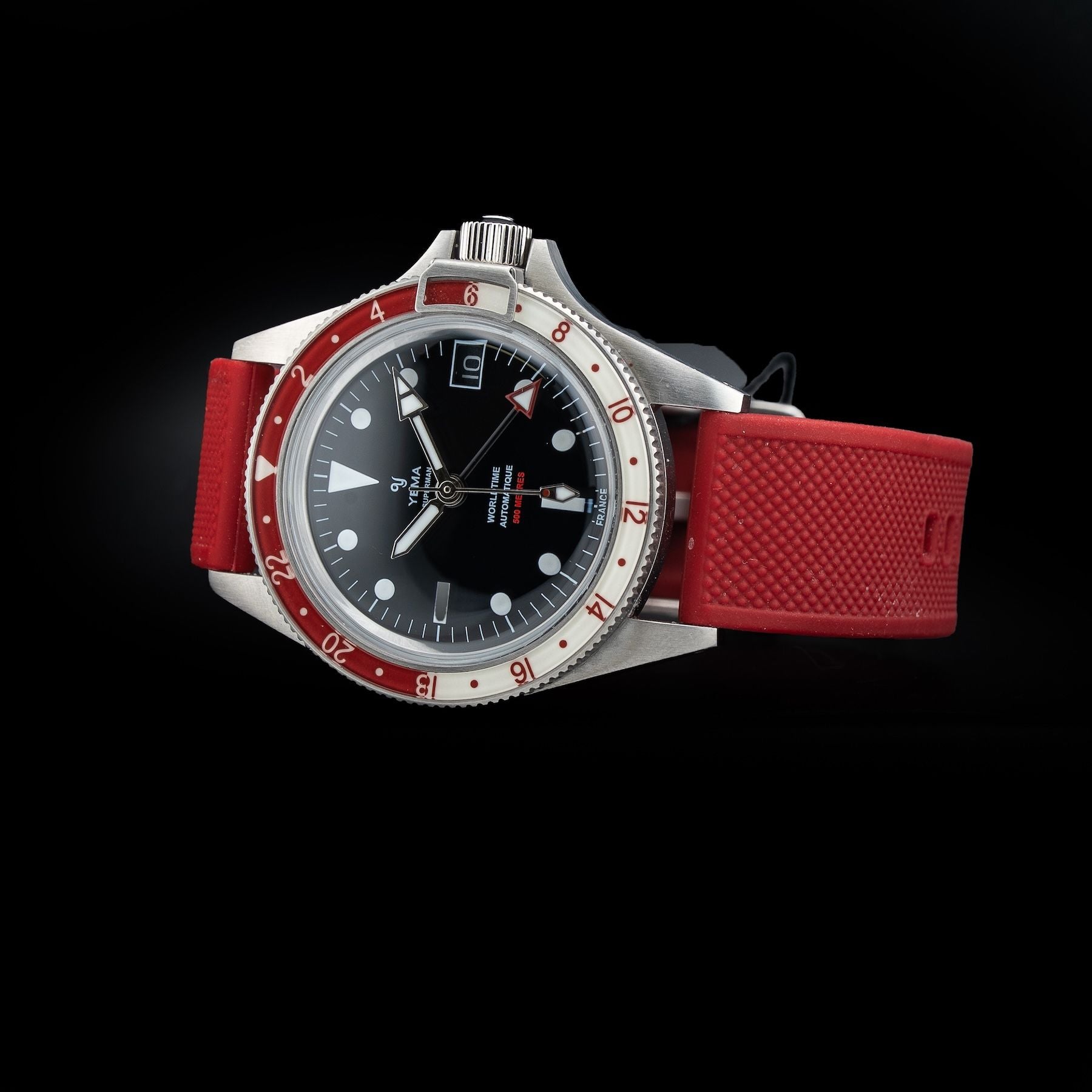 Yema YGMT23B41 Superman 500 GMT Automatic Red & White Bezel