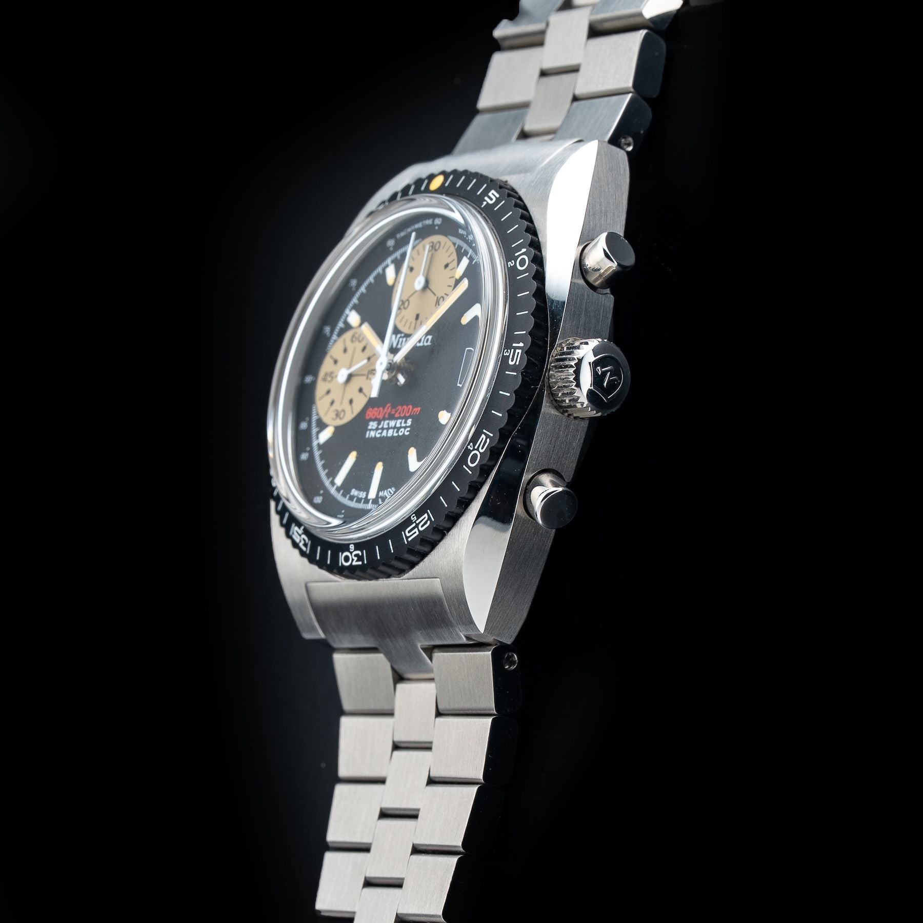 Nivada Grenchen 77001A45 Chronosport Cream Luminova Automatic 38mm