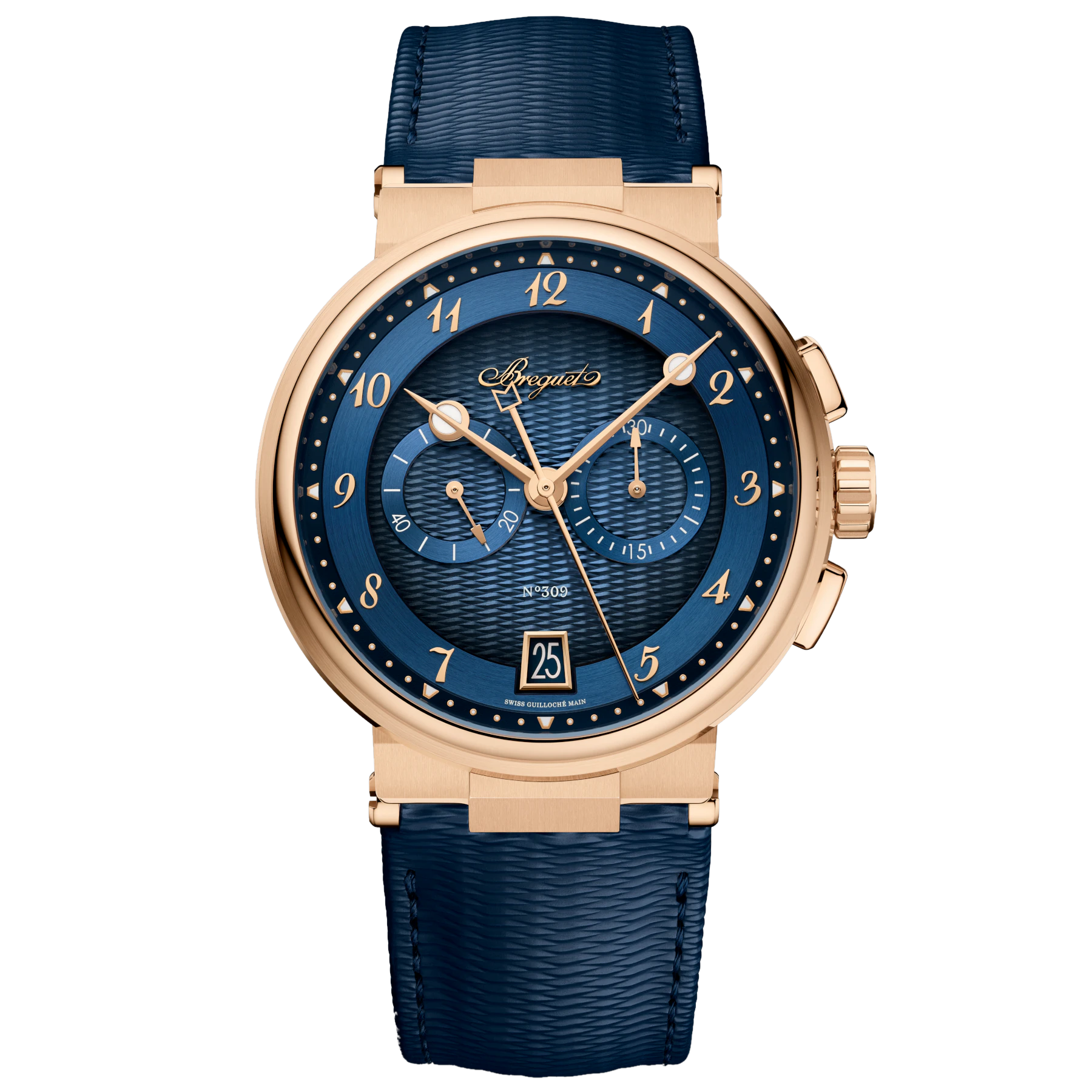 Breguet Marine Chronographe 5527 Blue Dial Rose Gold 5527BR/Y9/5WV