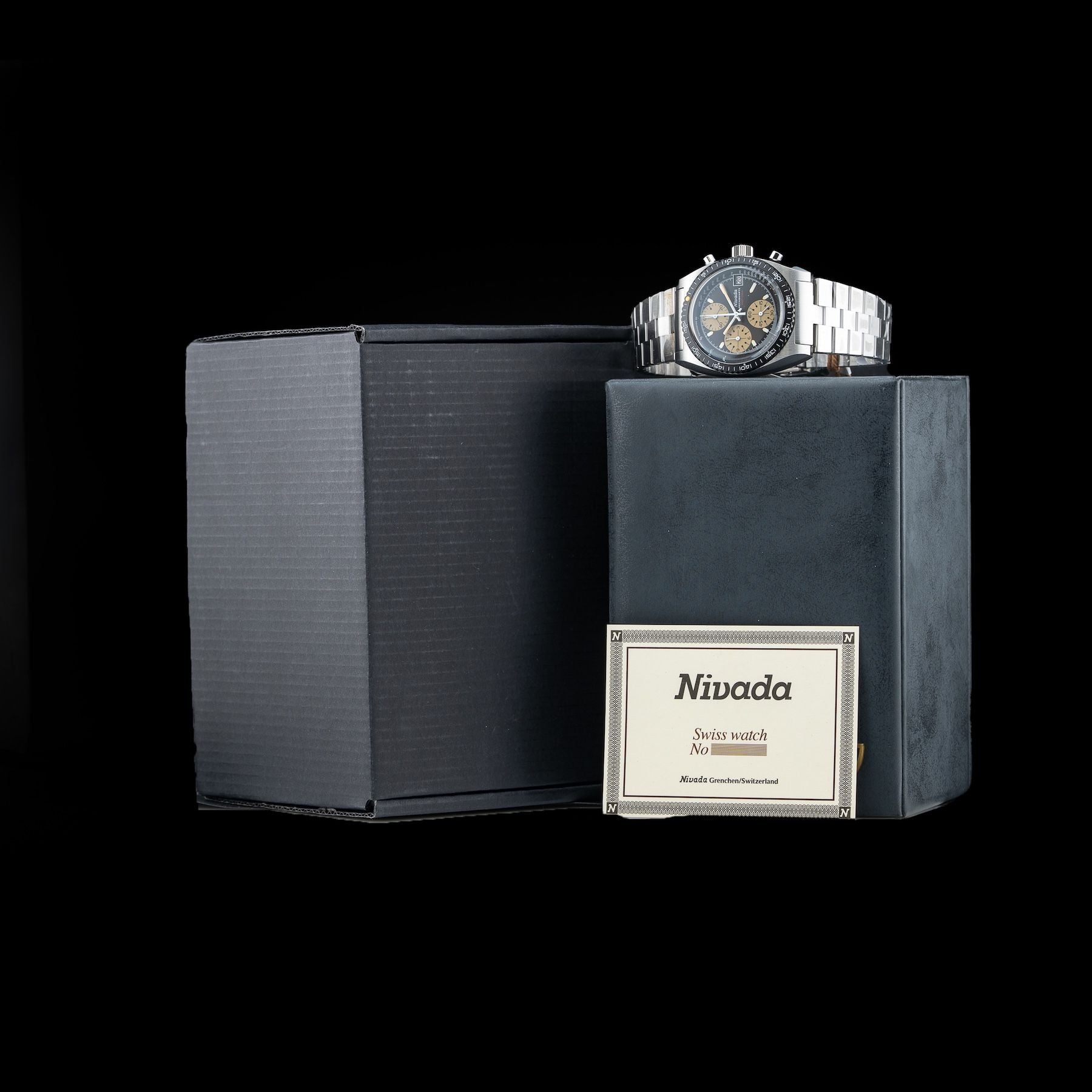 Nivada Grenchen 77001Q45 Chronosport Mecaquartz On Bracelet