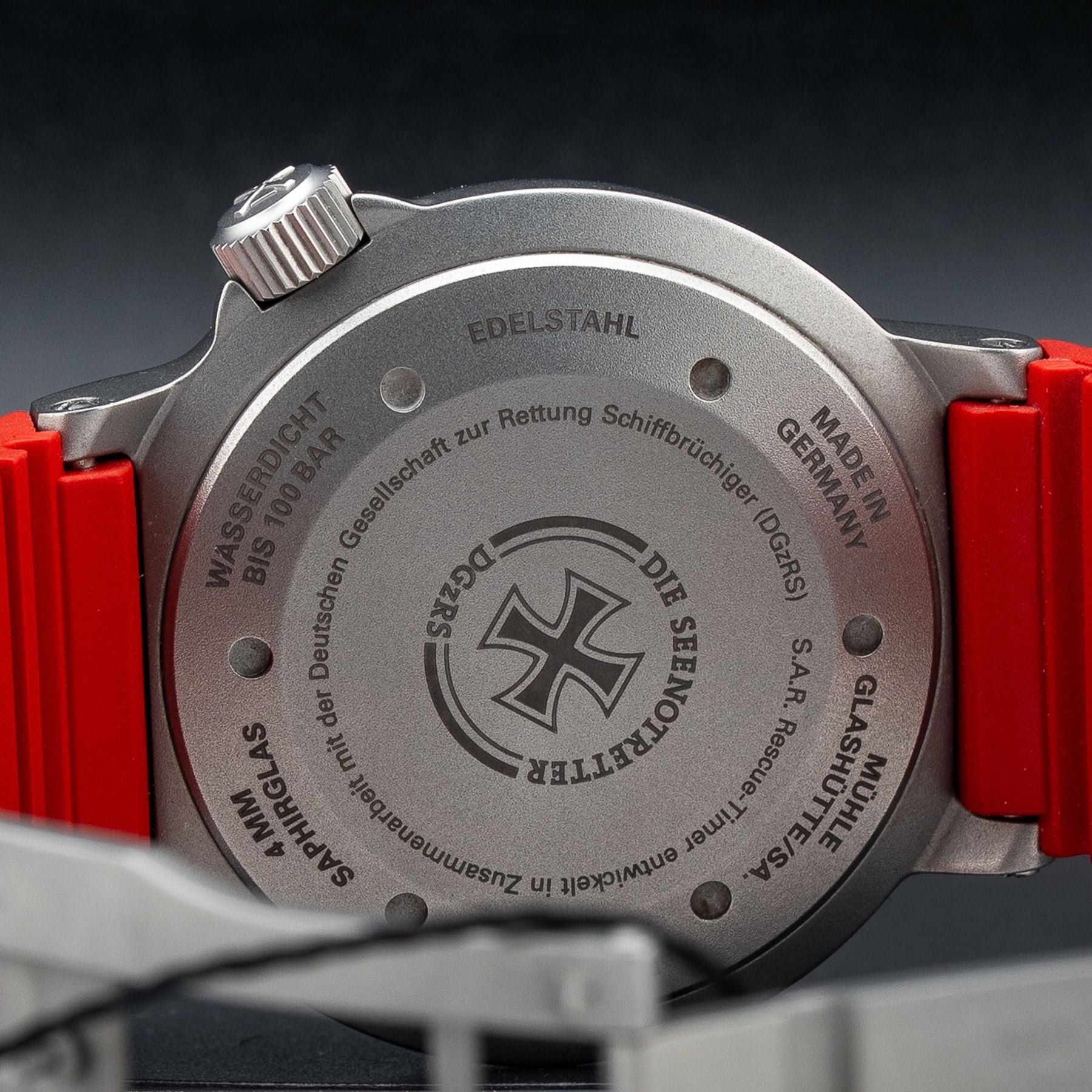 Mühle Glashütte S.A.R Rescue-Timer Lumen On Rubber Strap M1-41-08-KB