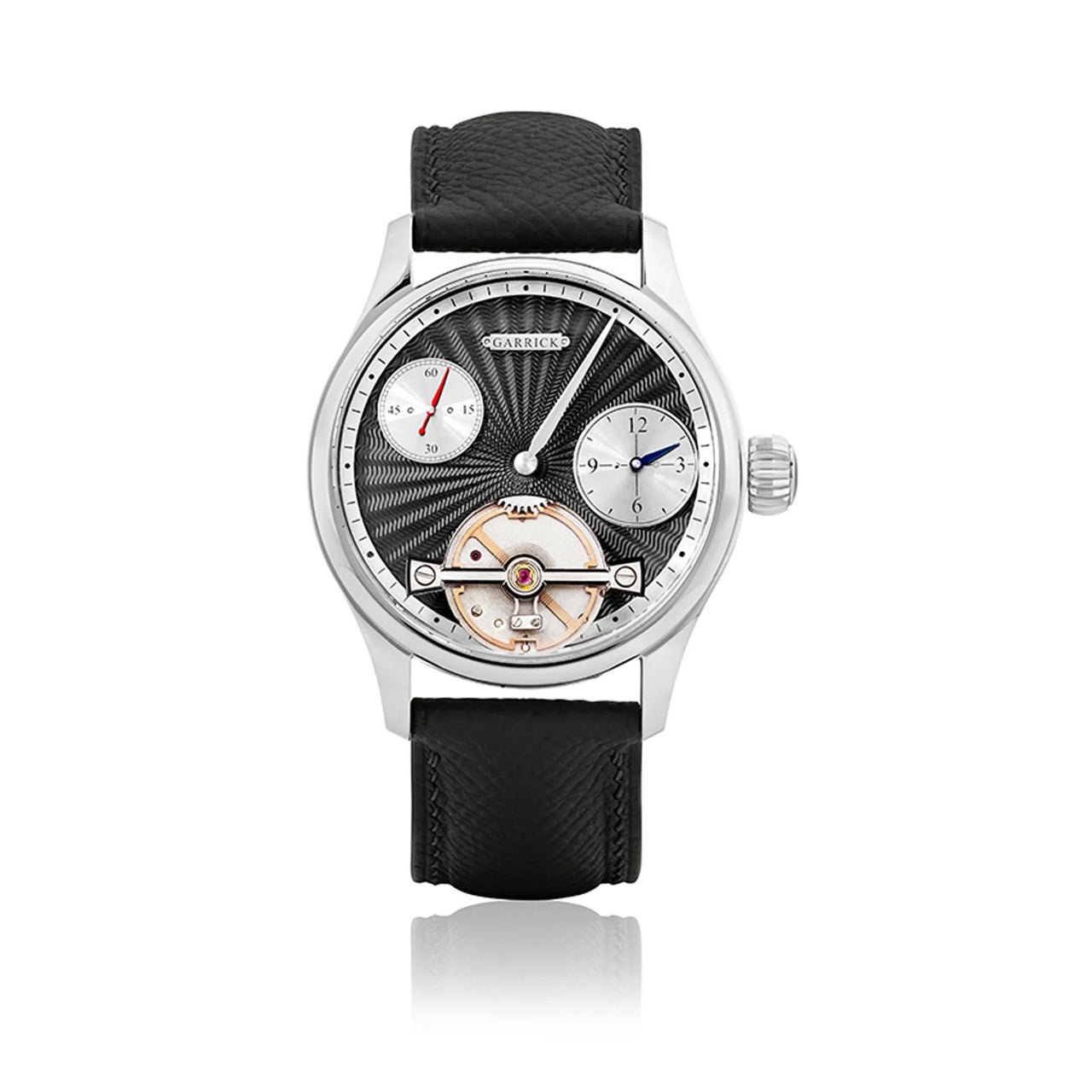 Garrick Regulator MK II Engine Turned Black Dial