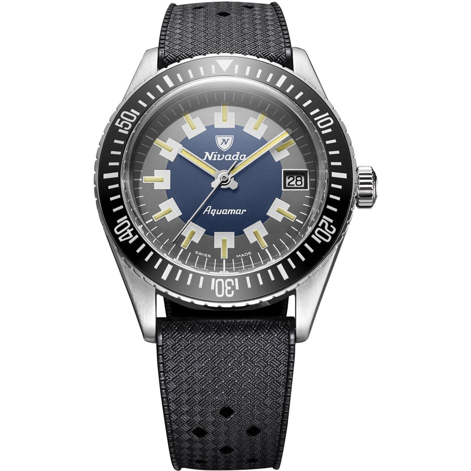 Nivada Grenchen Aquamar Vintage On Rubber Strap 32062A01