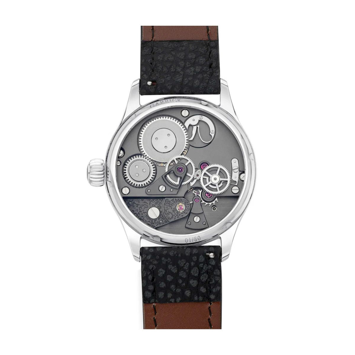 Garrick S2 Deadbeat Seconds Engine Turned Red Dial