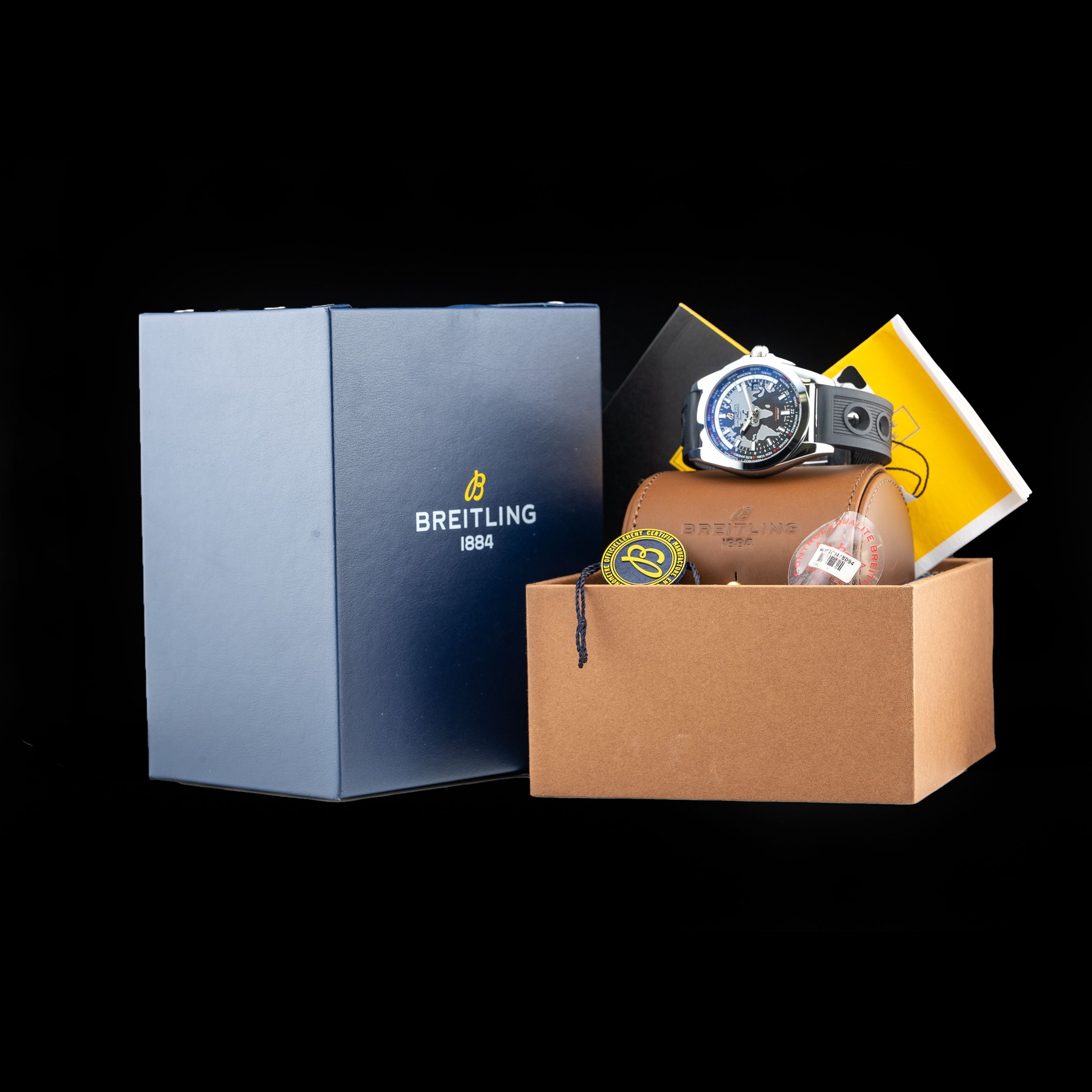 Breitling WB3510 Galactic Sleekt Unitime On Rubber Strap