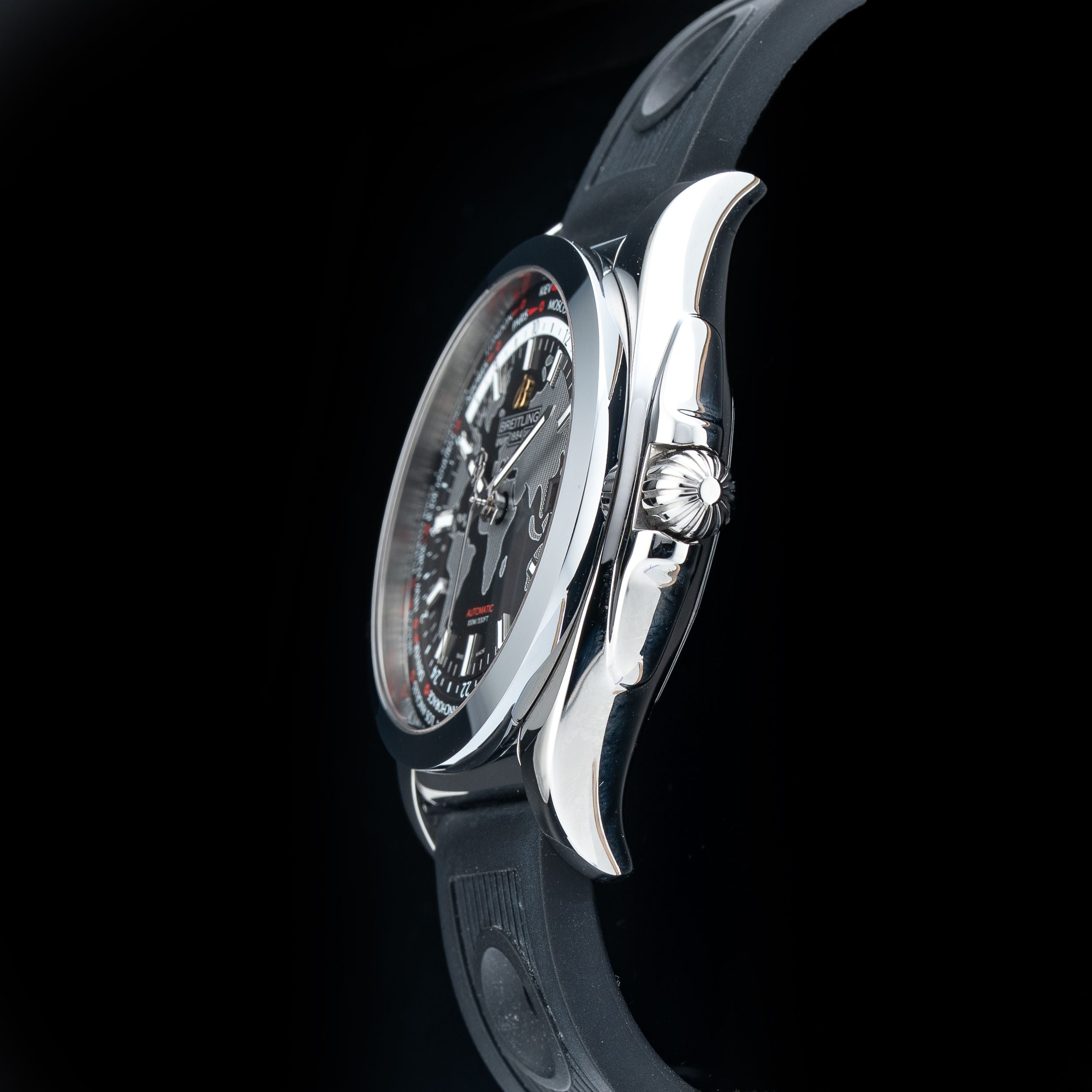 Breitling WB3510 Galactic Sleekt Unitime On Rubber Strap