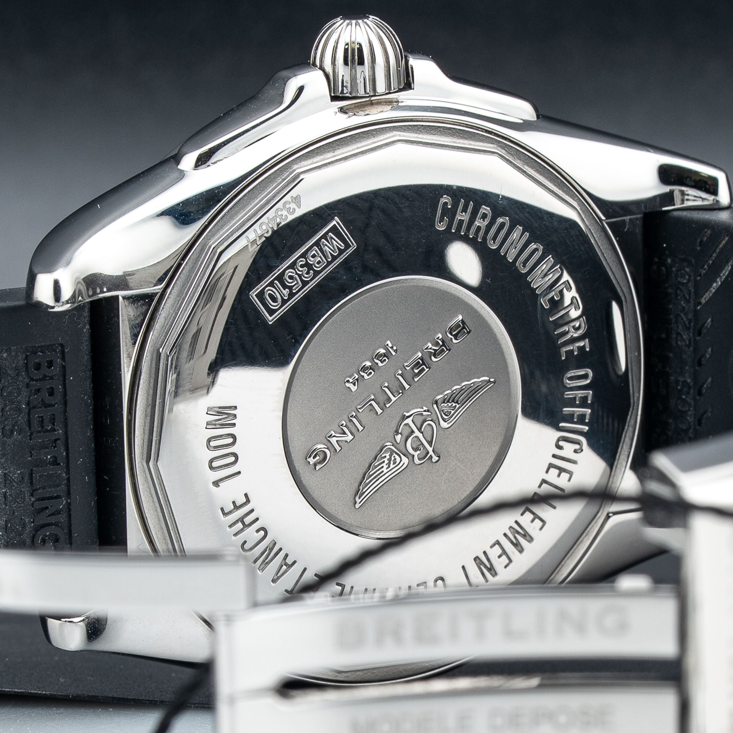 Breitling WB3510 Galactic Sleekt Unitime On Rubber Strap