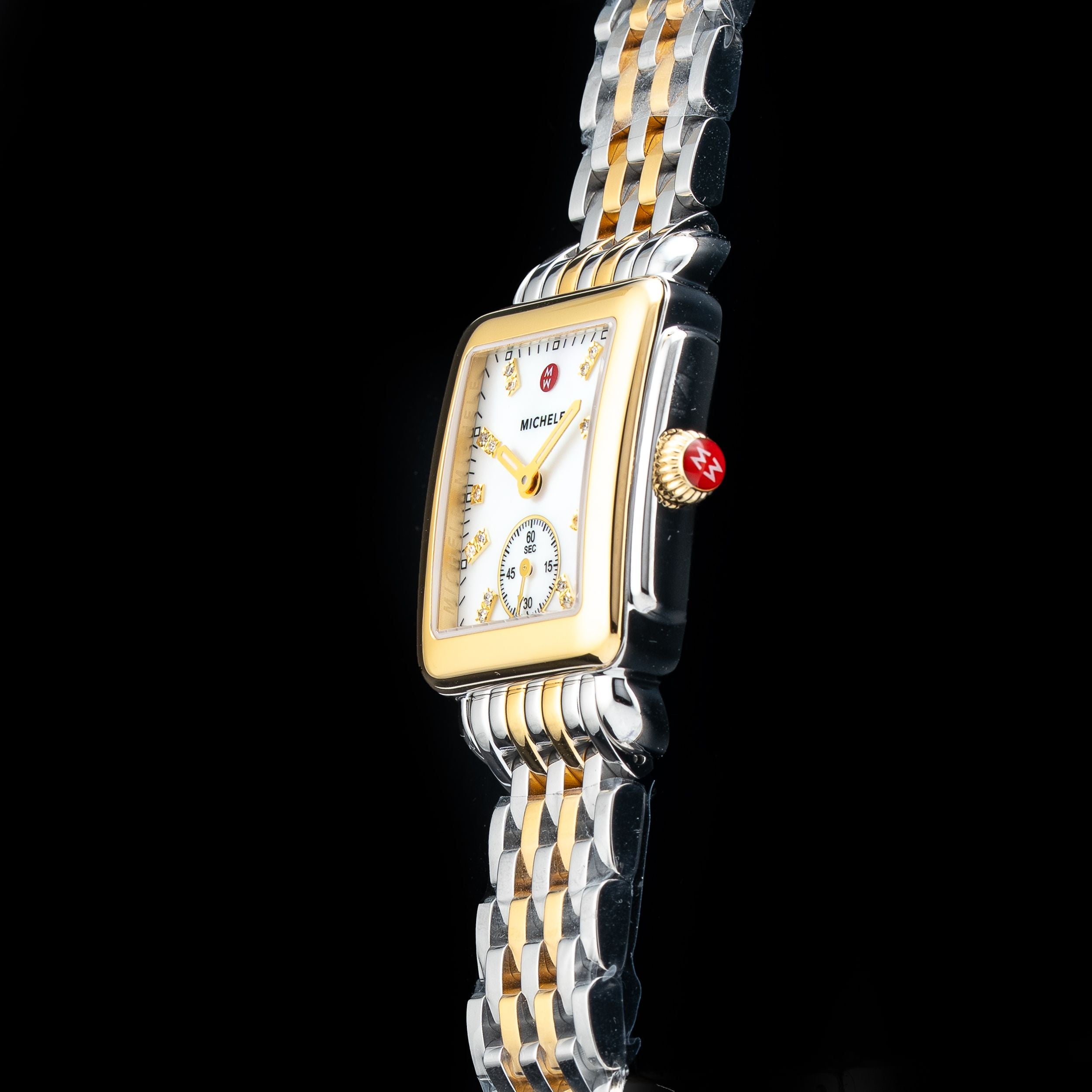 Michele Deco Mid Two-Tone Diamond Dial Watch MWW06V000042